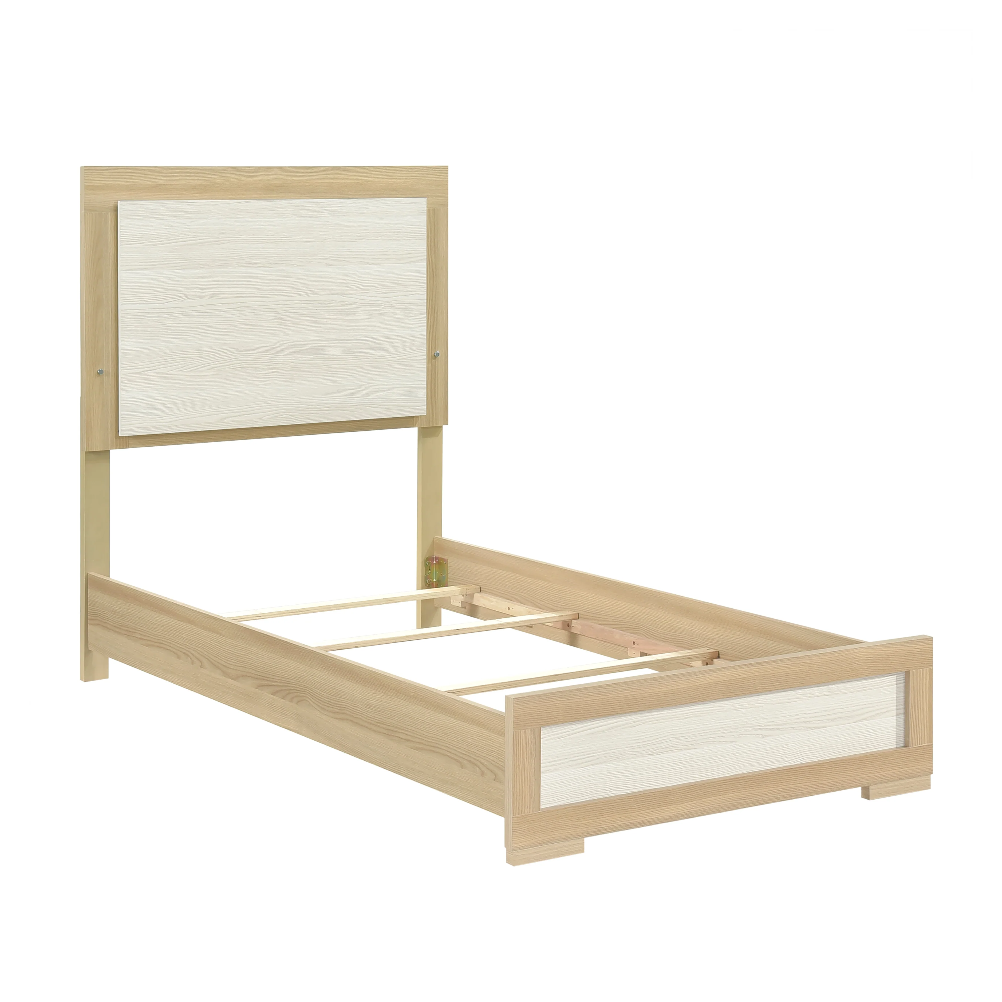Sterling Natural / White Twin Bed - Image 4