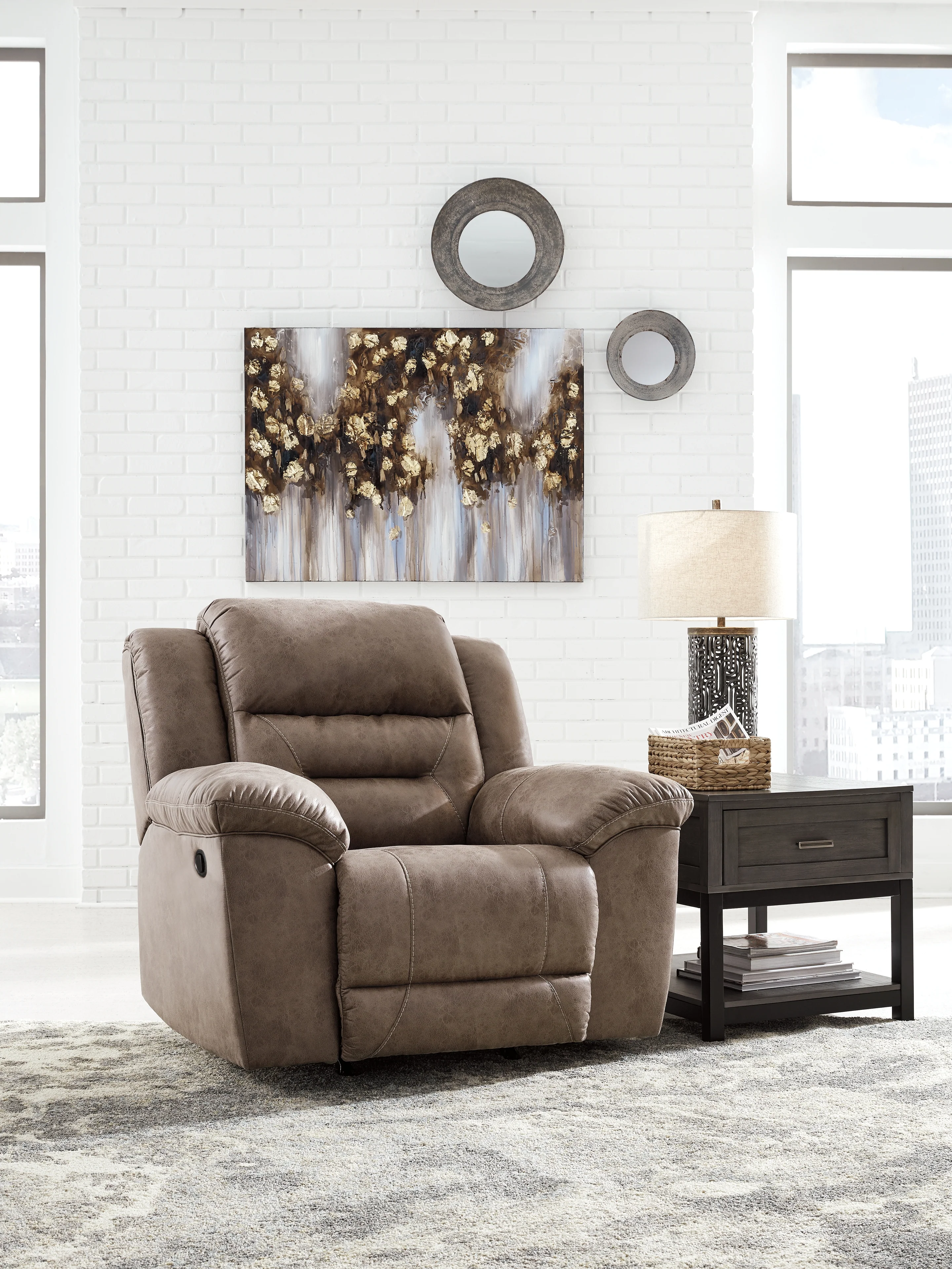 Stoneland Fossil Power Reclining Sofa and Manual Recliner (Online Special Price) - Image 8