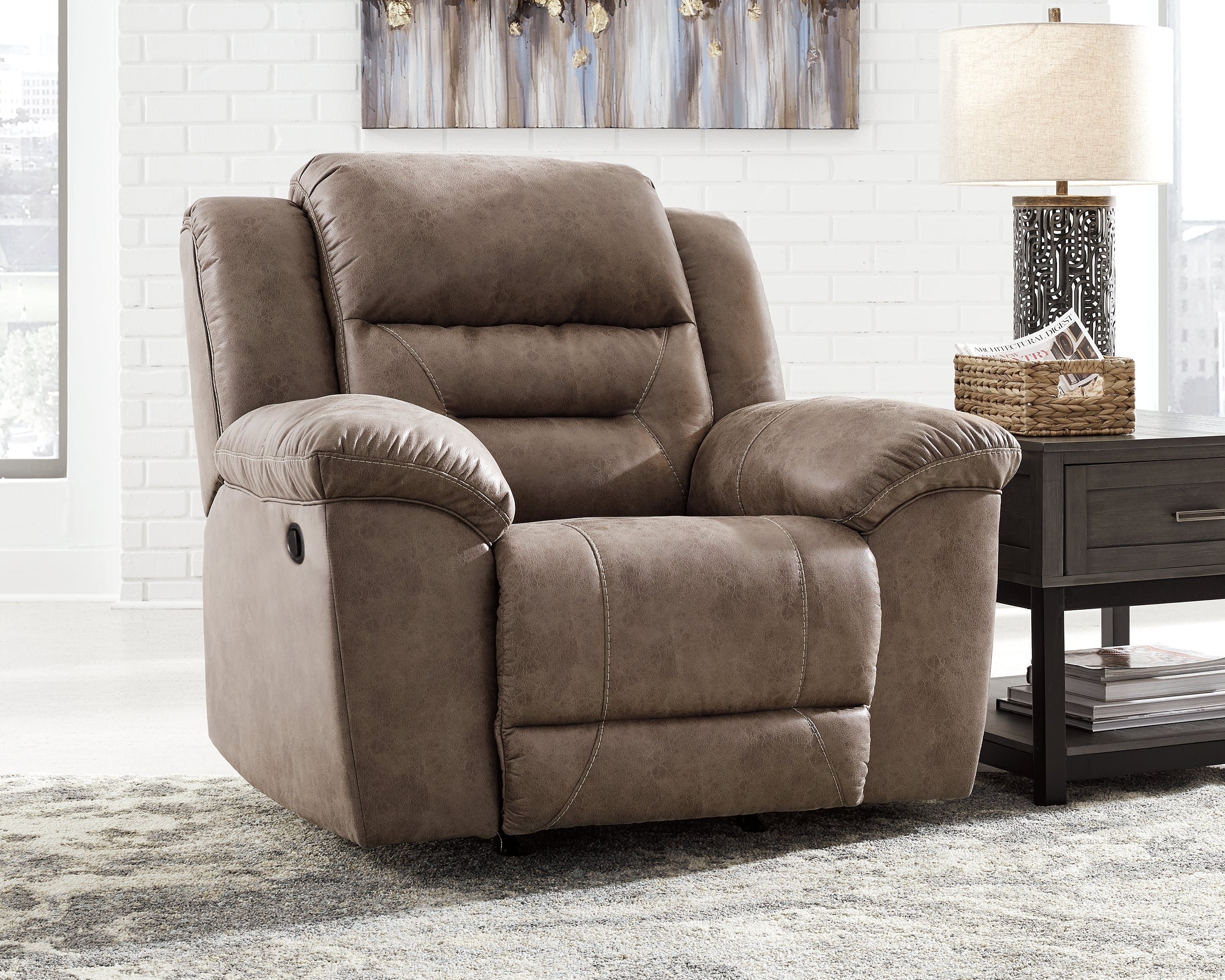 Stoneland Fossil Power Reclining Sofa and Manual Recliner (Online Special Price) - Image 9