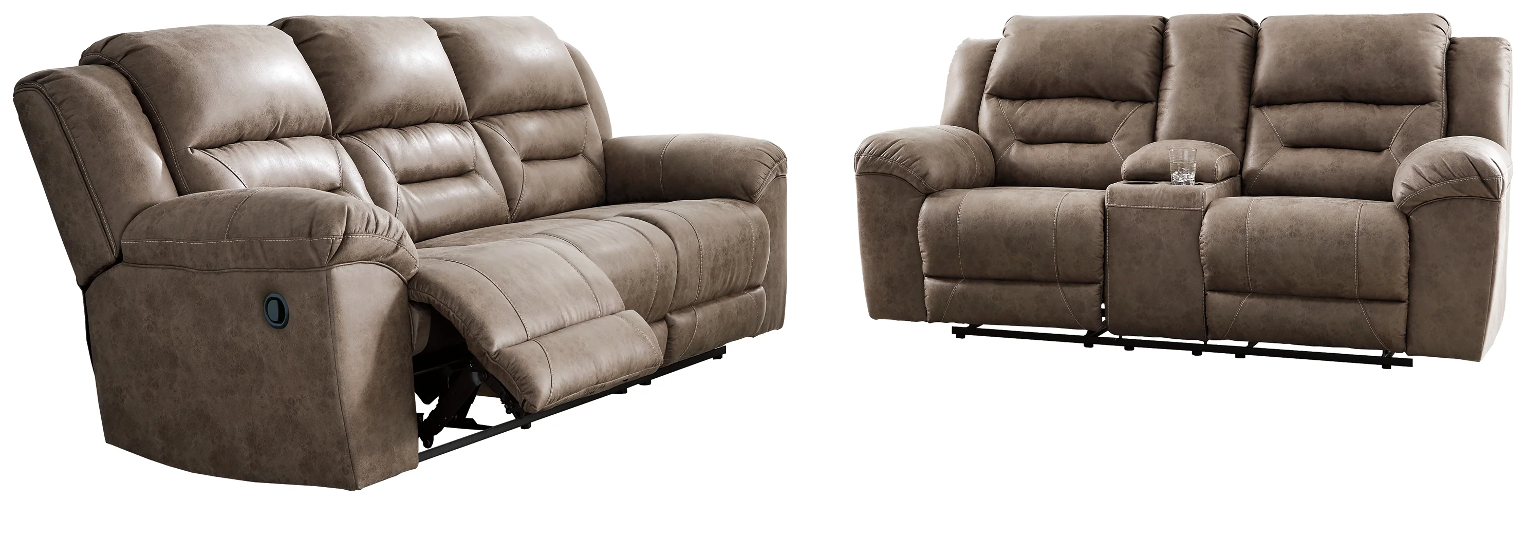 Stoneland Fossil Reclining Sofa and Loveseat - Image 2