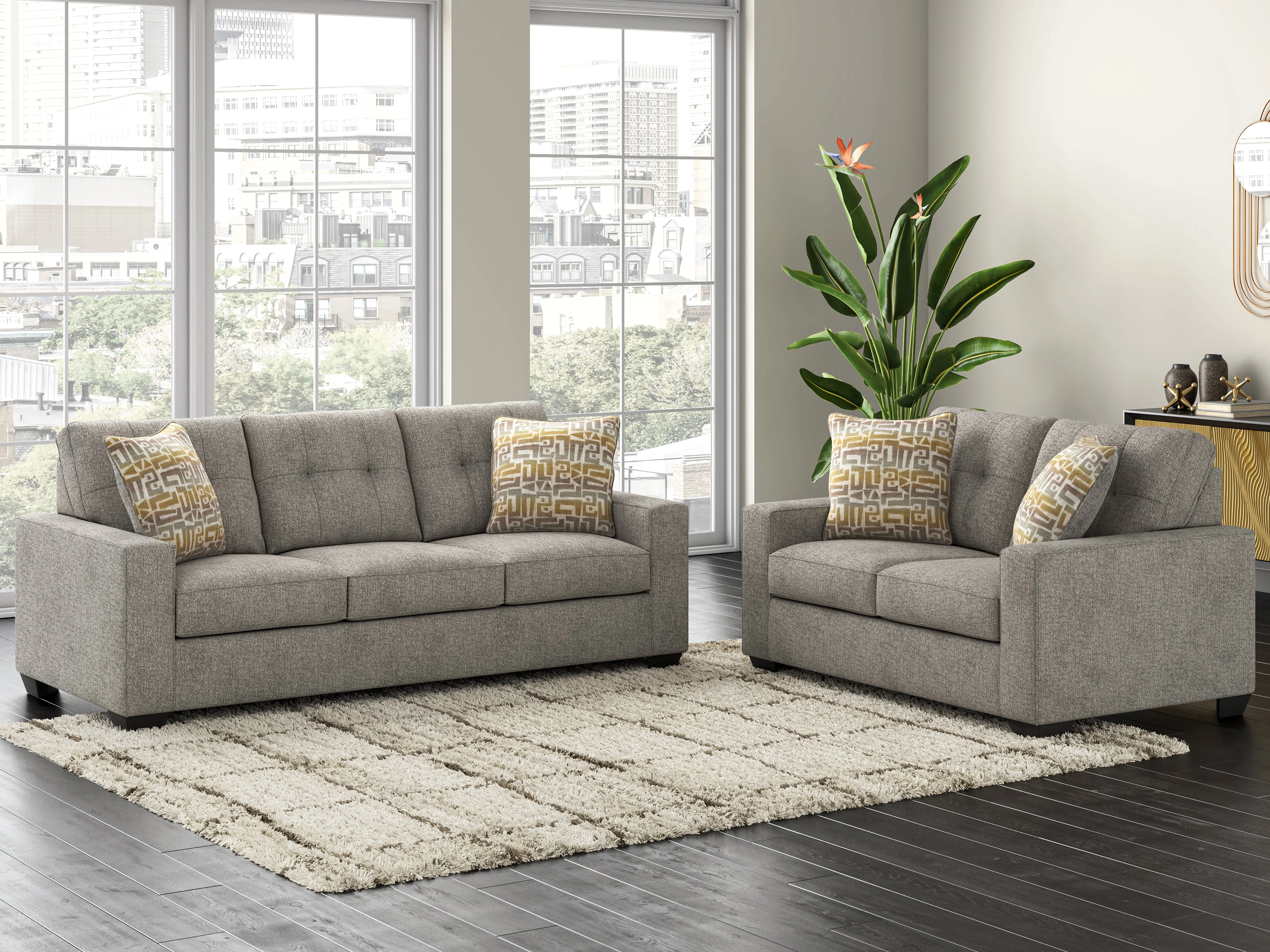 Storrow Iron Sofa and Loveseat