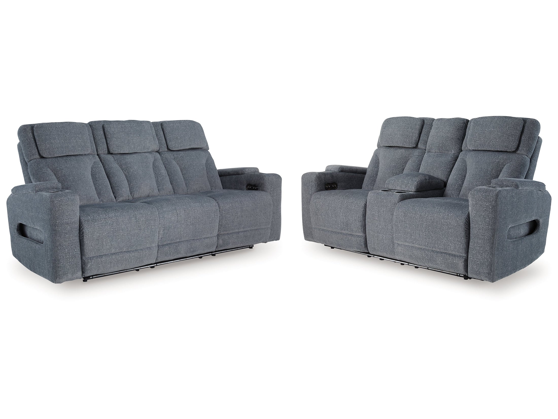 Studio Cave Steel Power Reclining Sofa and Loveseat - Image 4