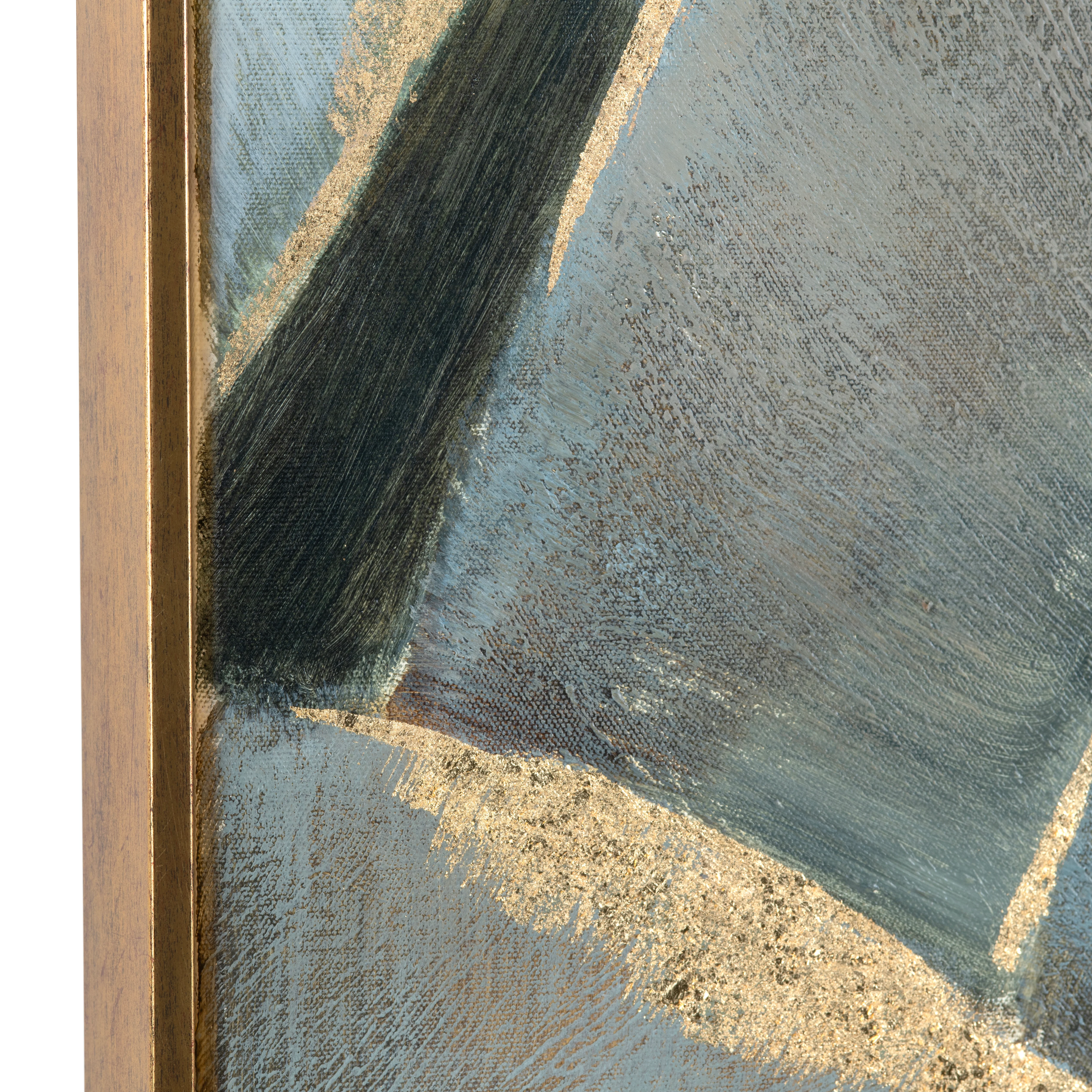 Stylized Palms Blue/Gold Canvas - Image 3