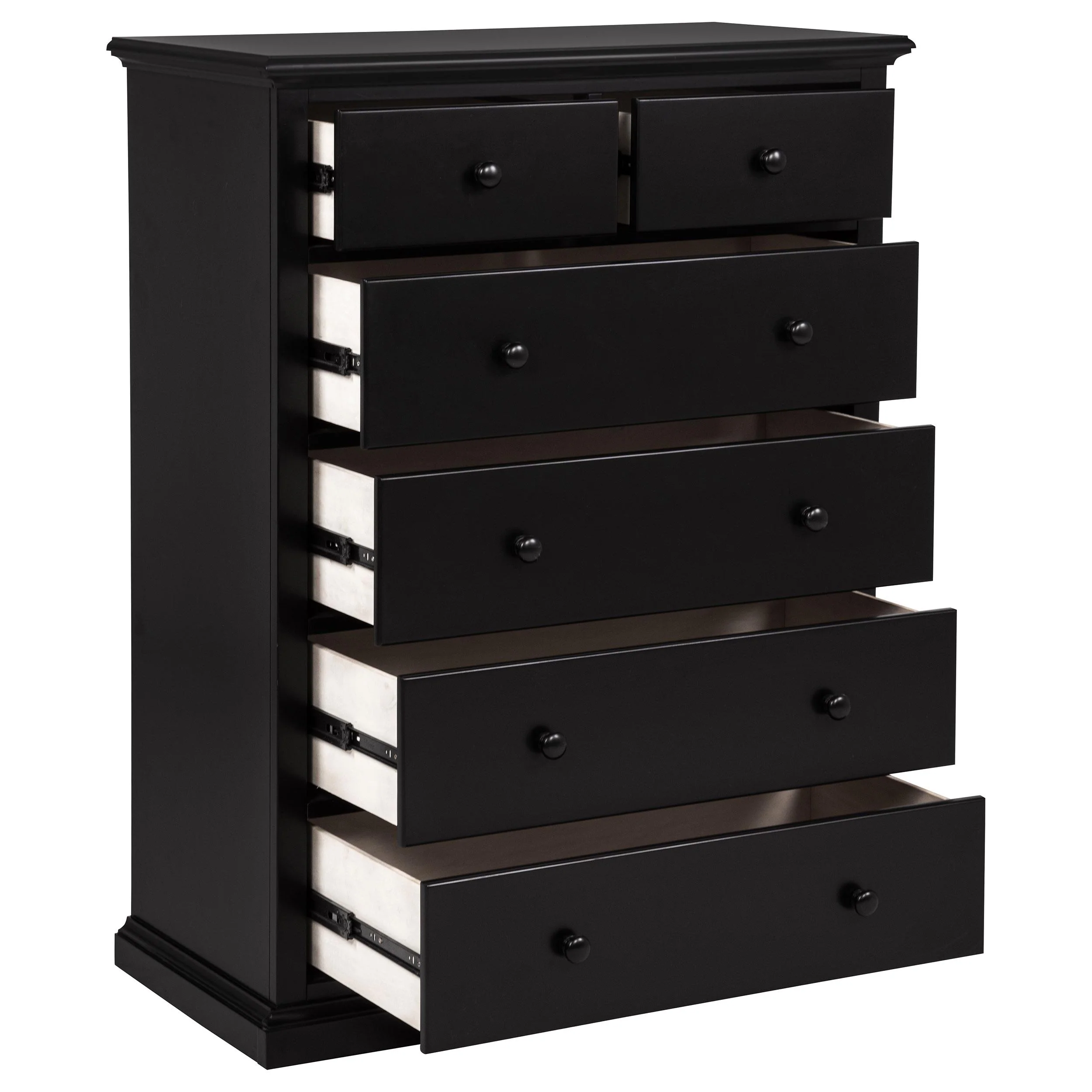 Sumerlin Black 6-drawer Bedroom Chest of Drawers - Image 3