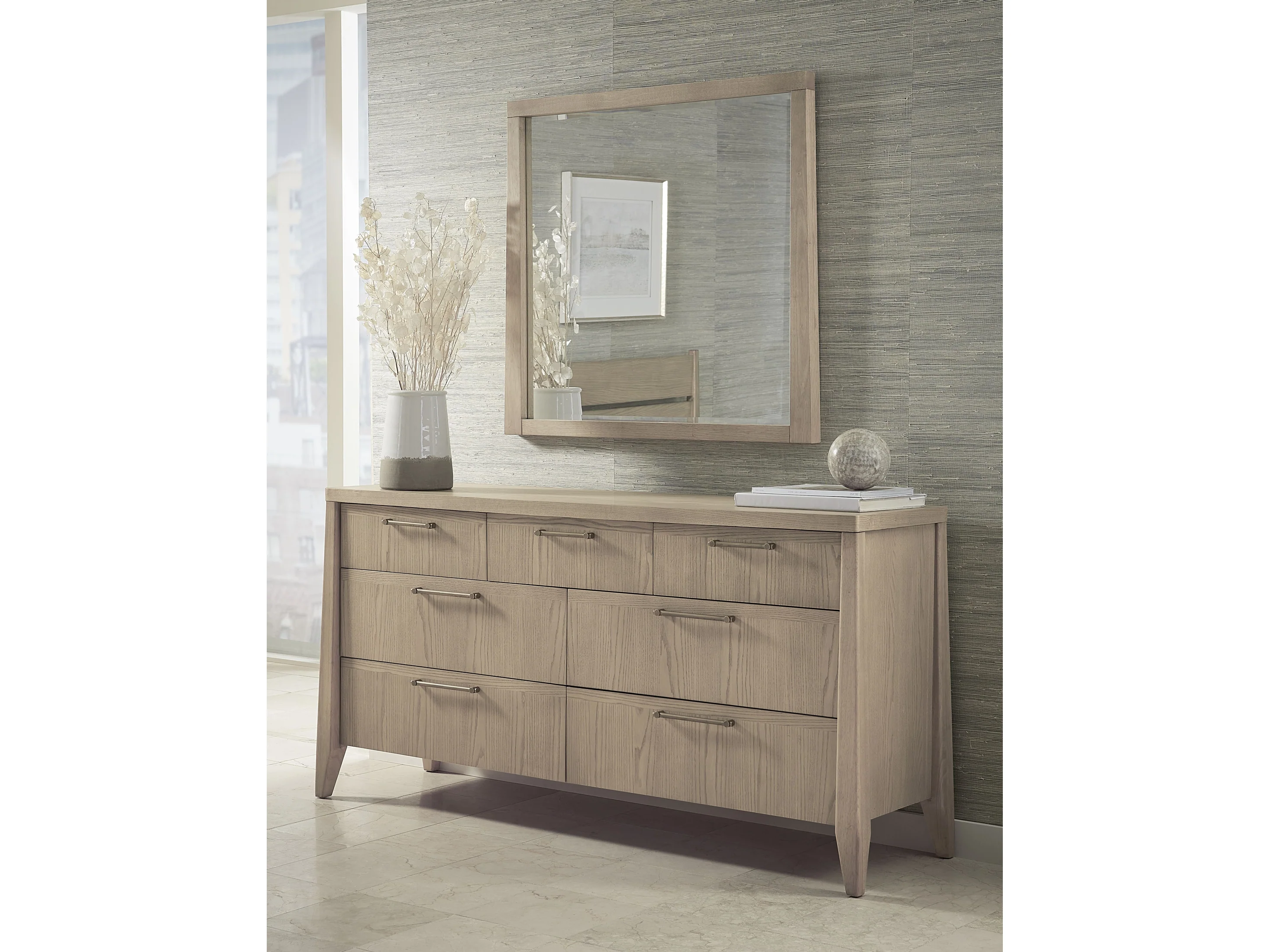 Sumire Ginger Seven Drawer Ash Wood Dresser