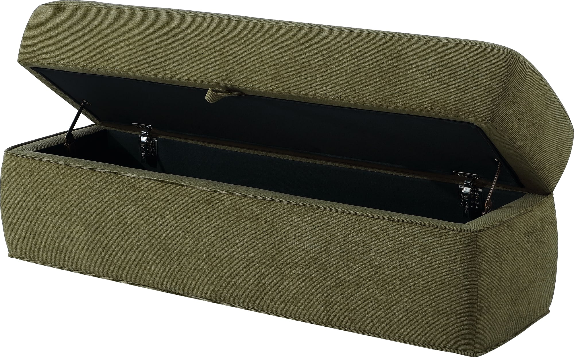 Summit Moss Upholstered Storage Bench - Image 2