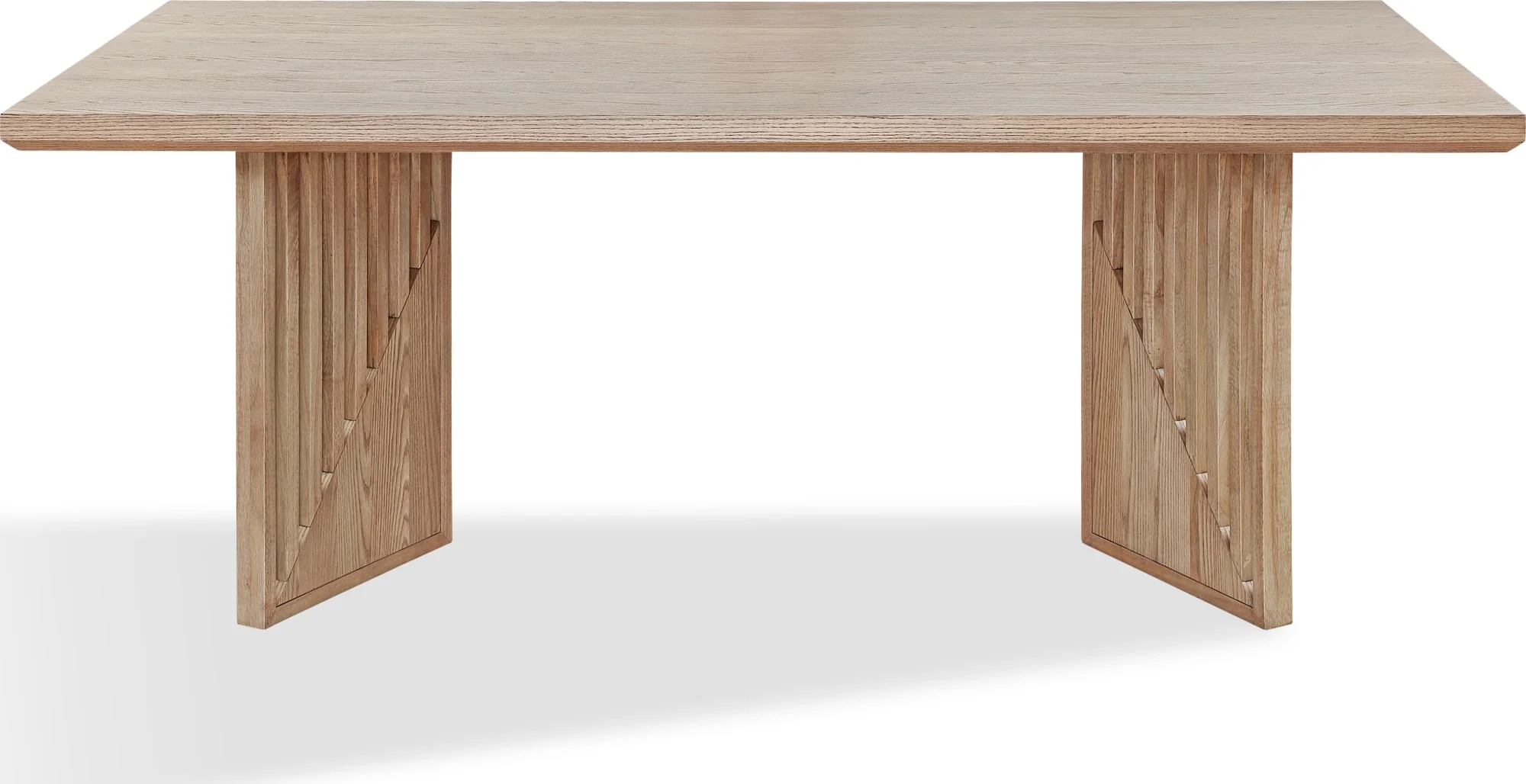 Sumner Natural Double Pedestal Oak Dining Table - Image 3