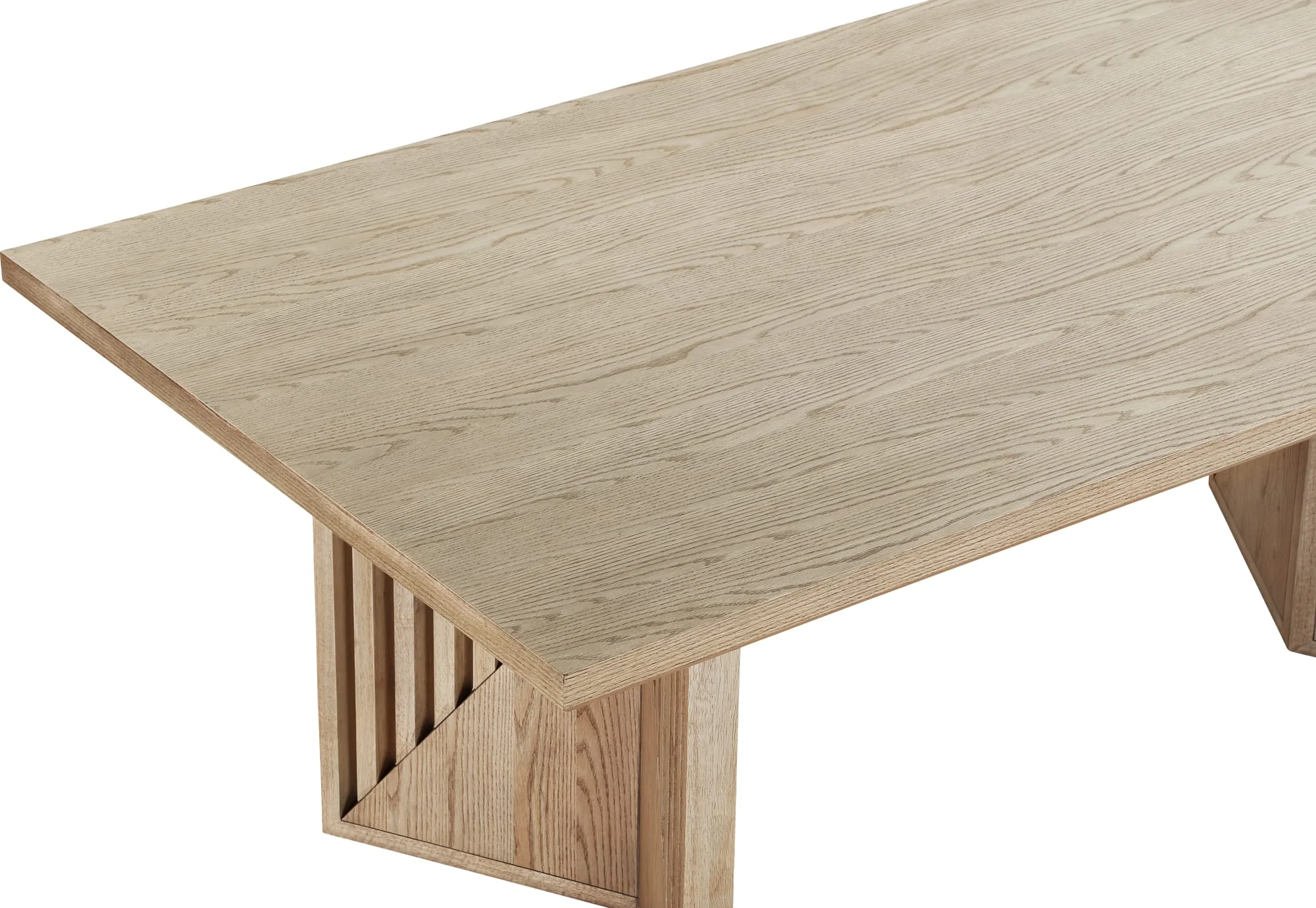 Sumner Natural Double Pedestal Oak Dining Table - Image 5