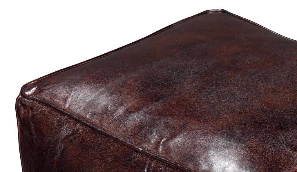 Sunday Afternoon Brown Leather Cube - Image 6