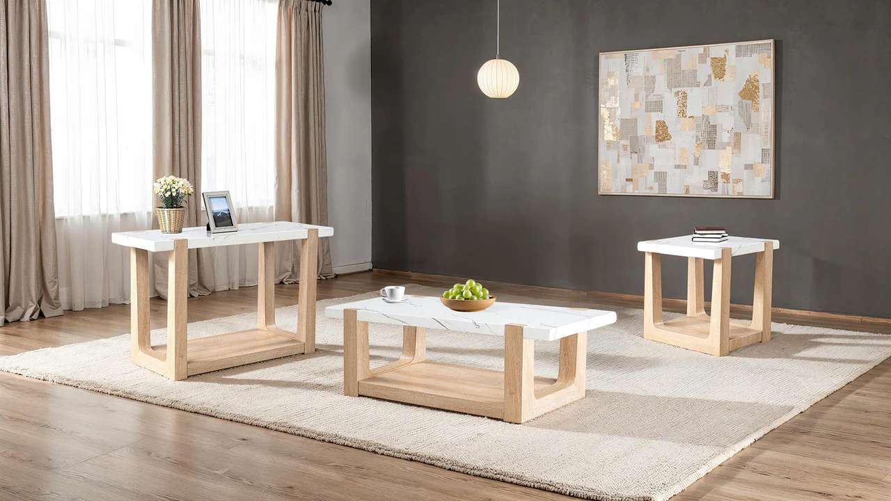 Sundbry White/Natural Coffee Table - Image 2