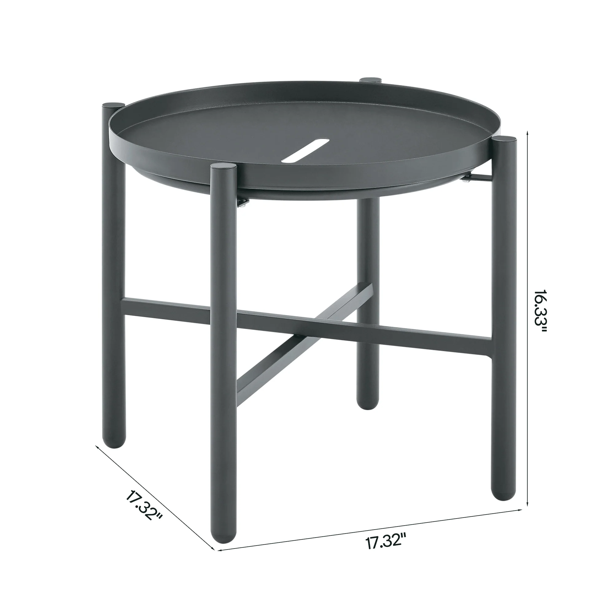Sunset 3-Piece Patio Conversation Set in Grey - Image 5