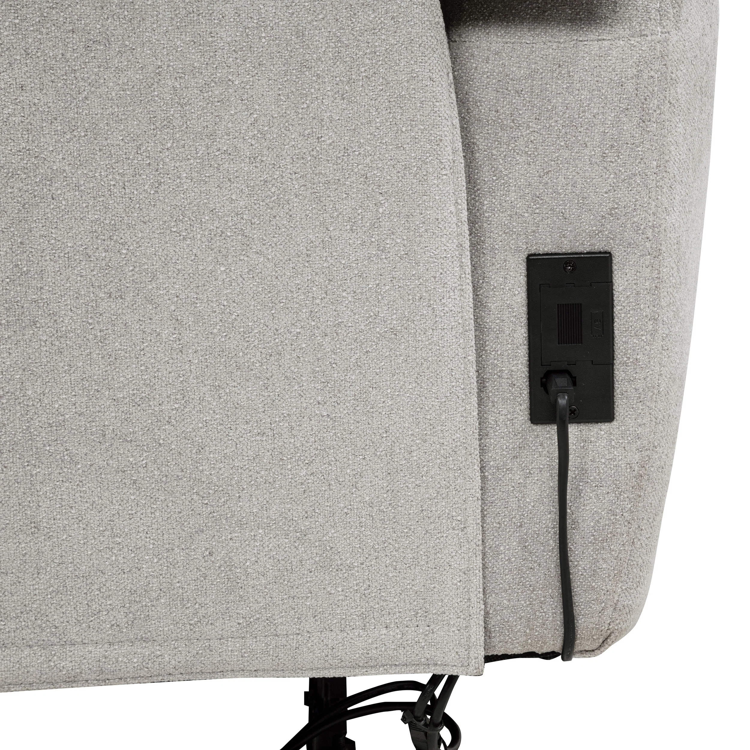 Sylmar Dove Grey 3-piece Chenille Power Reclining Sofa Set - Image 14