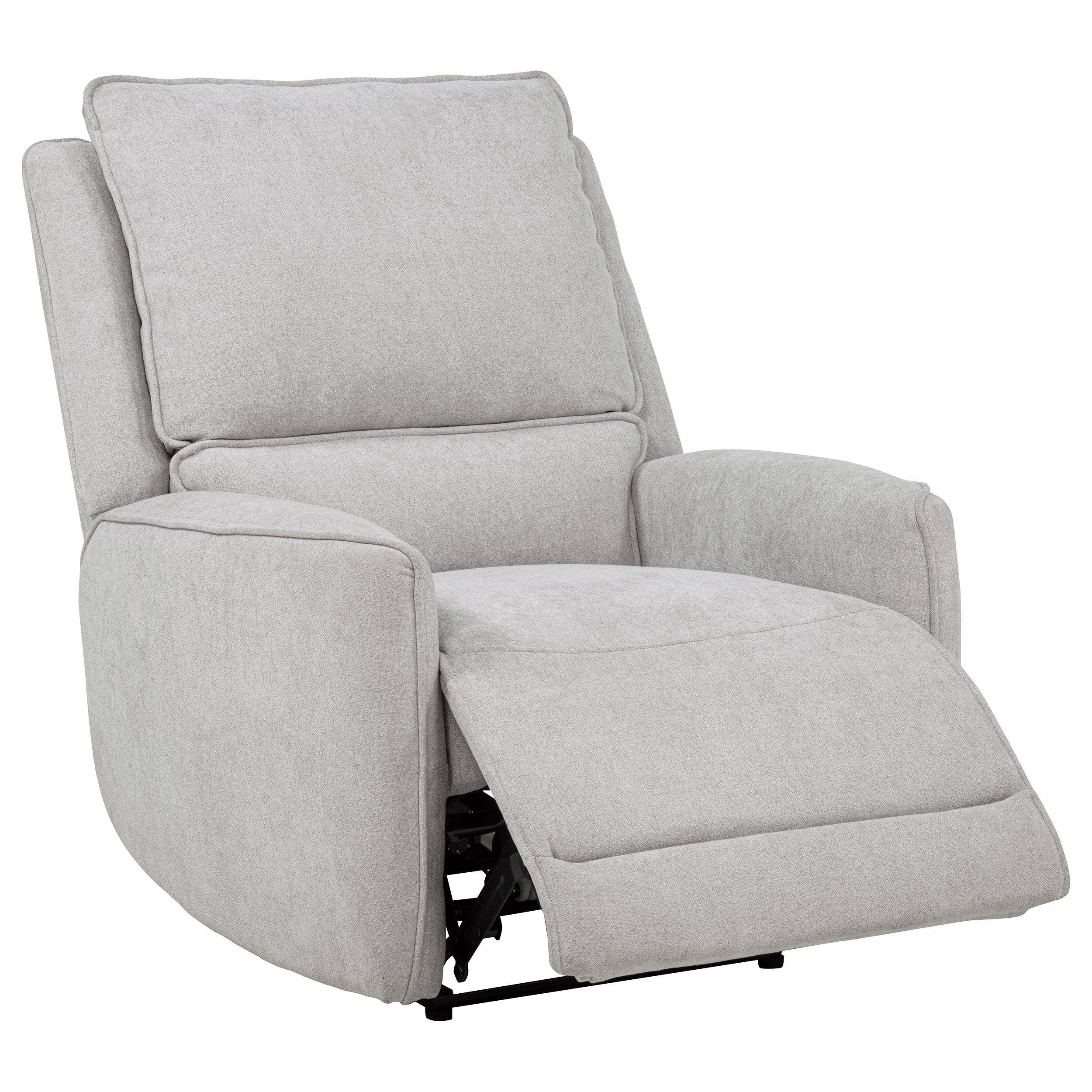 Sylmar Dove Grey 3-piece Chenille Power Reclining Sofa Set - Image 9