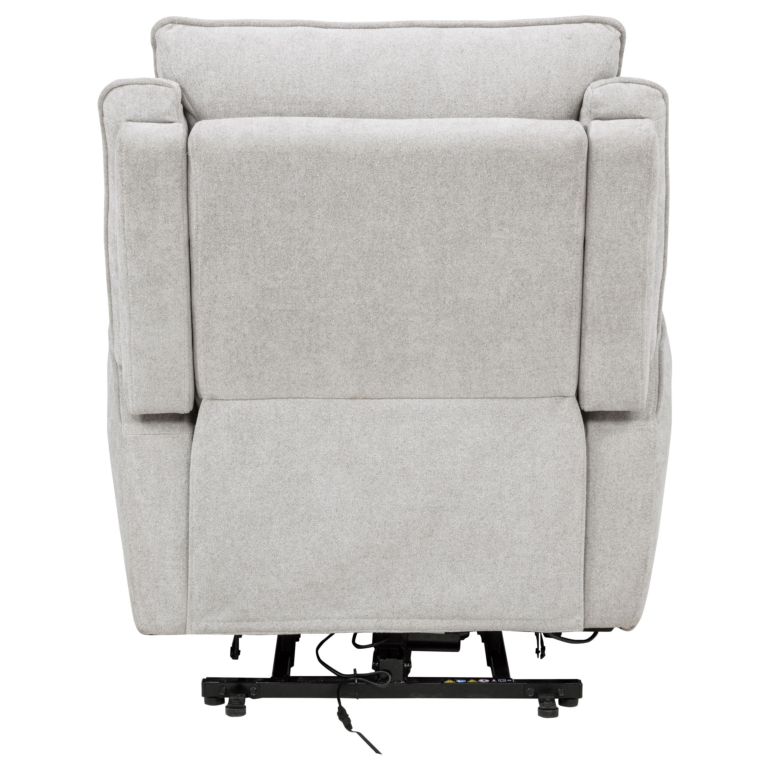 Sylmar Dove Grey Chenille Upholstered Dual Power Lift Recliner - Image 8