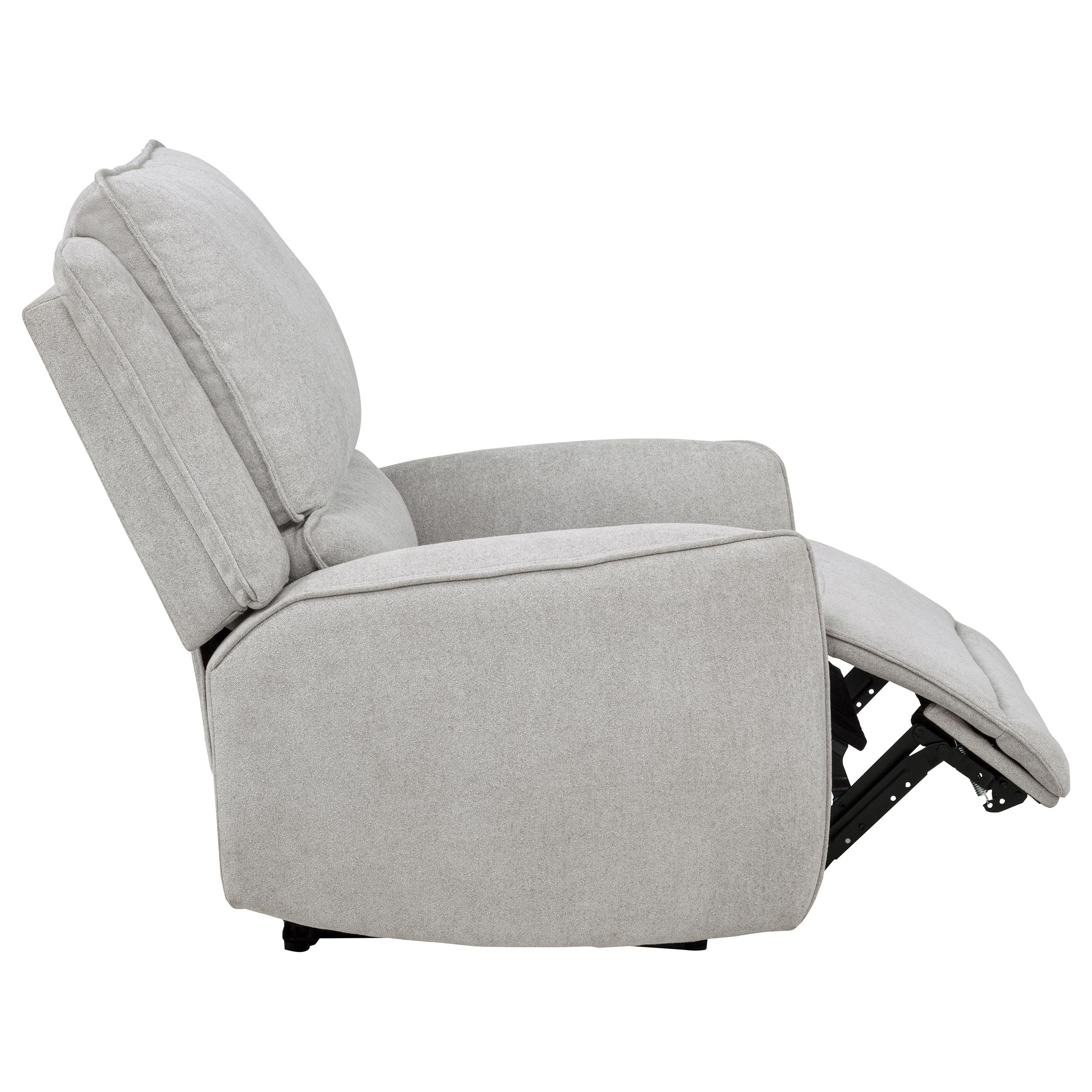 Sylmar Dove Grey Chenille Upholstered Power Recliner - Image 10