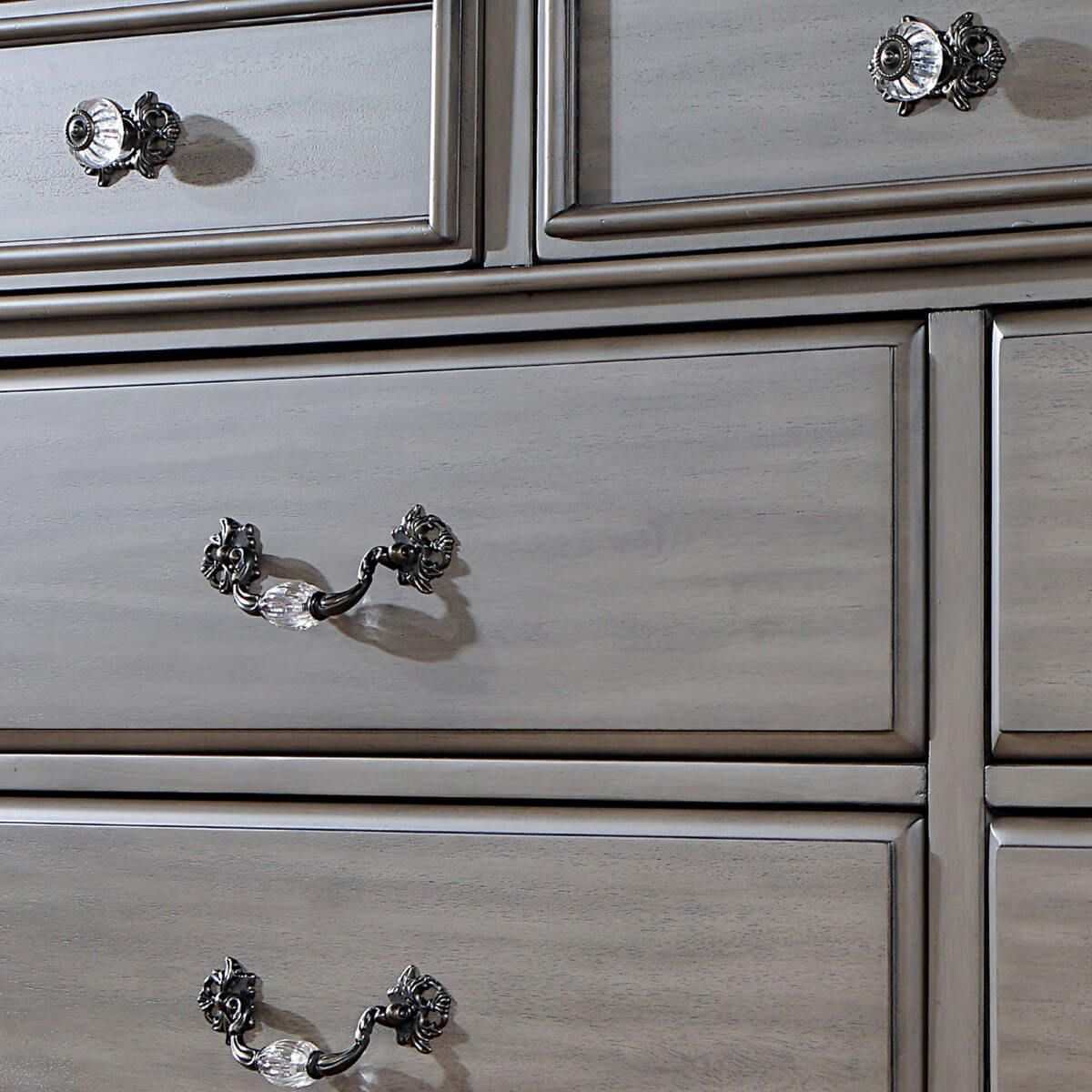 Syracuse Gray E. King 5pc Bedroom Set w/ 2 Nightstands - Image 5