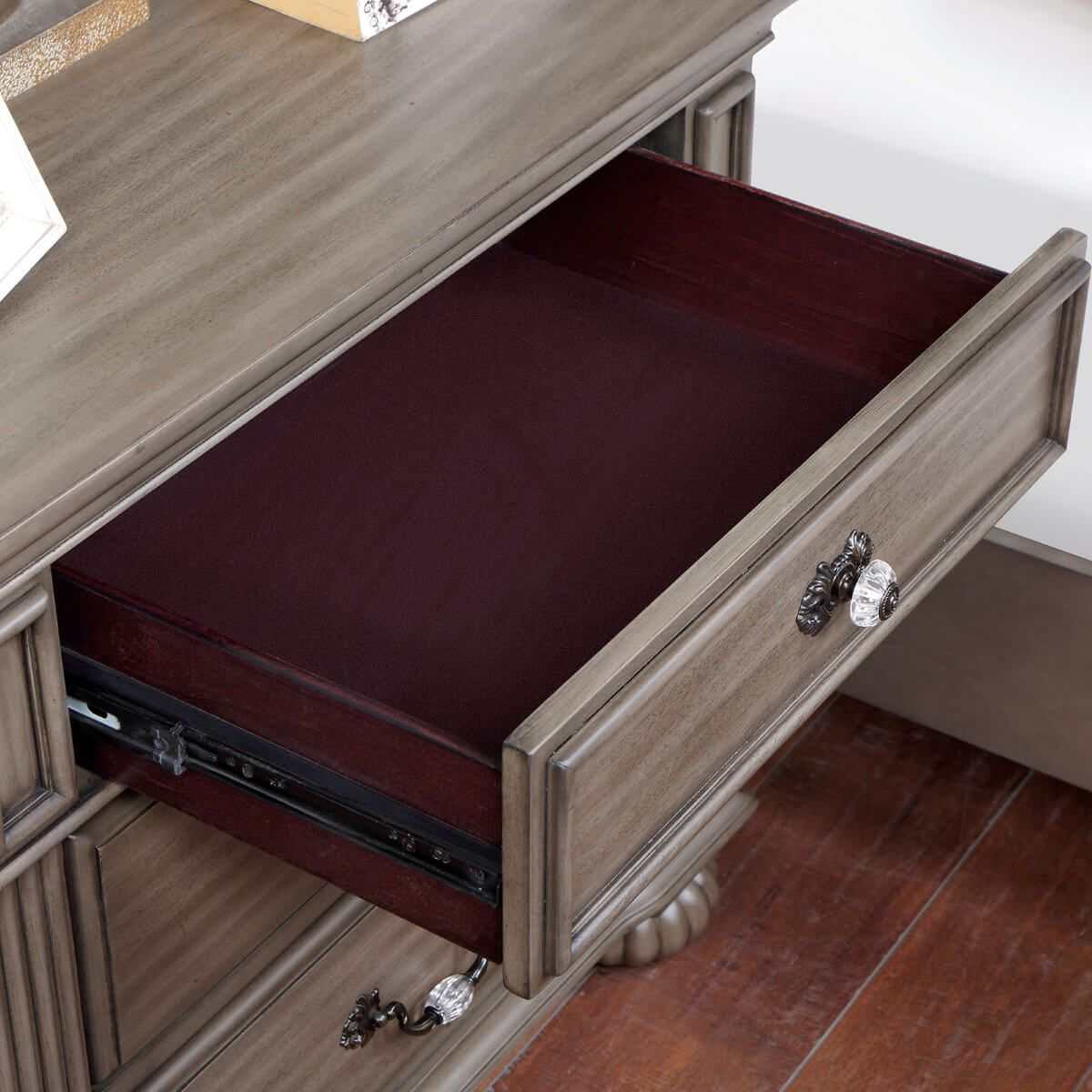 Syracuse Gray E. King 5pc Bedroom Set w/ 2 Nightstands - Image 7