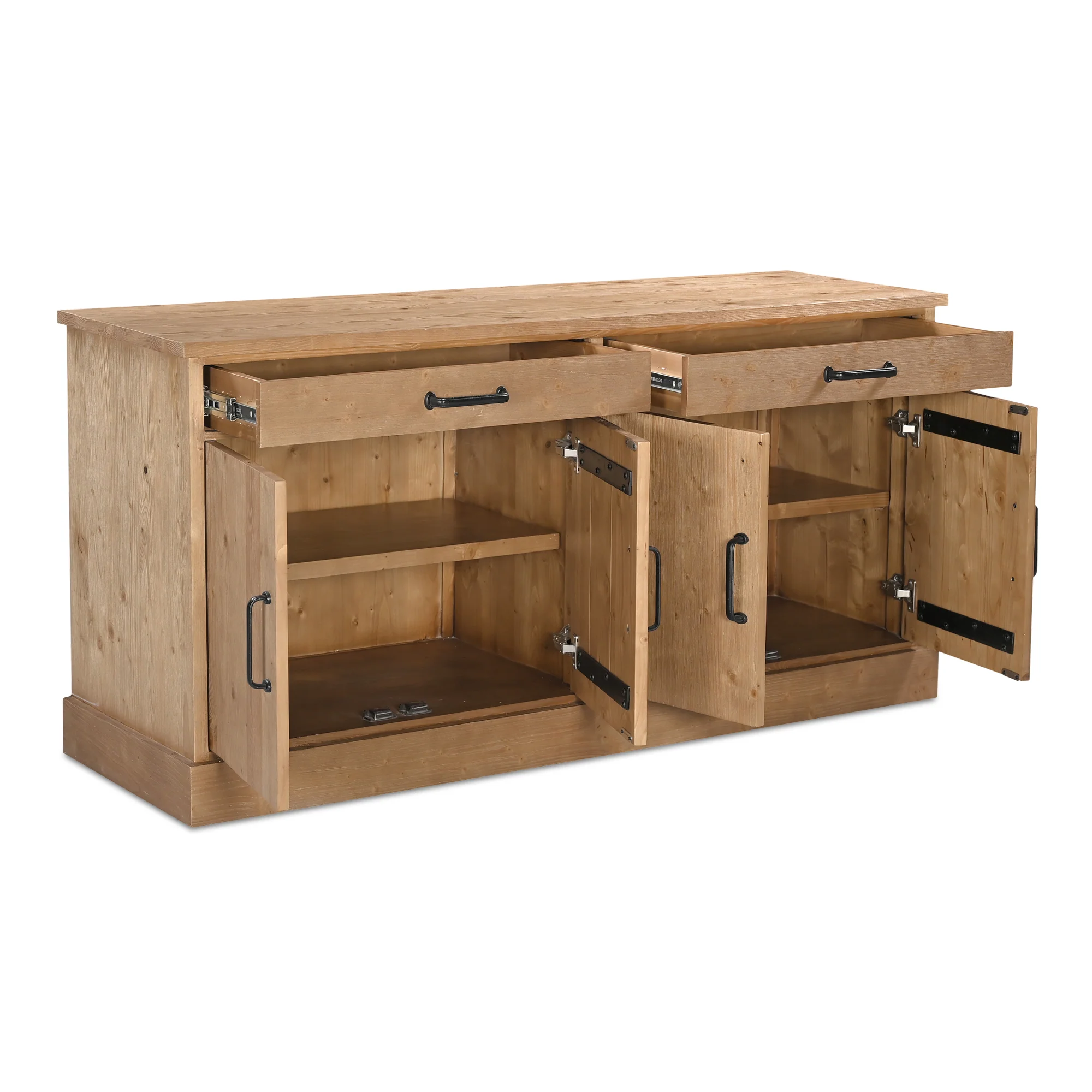 Tade Honey Pine 2 Drawer Sideboard - Image 4