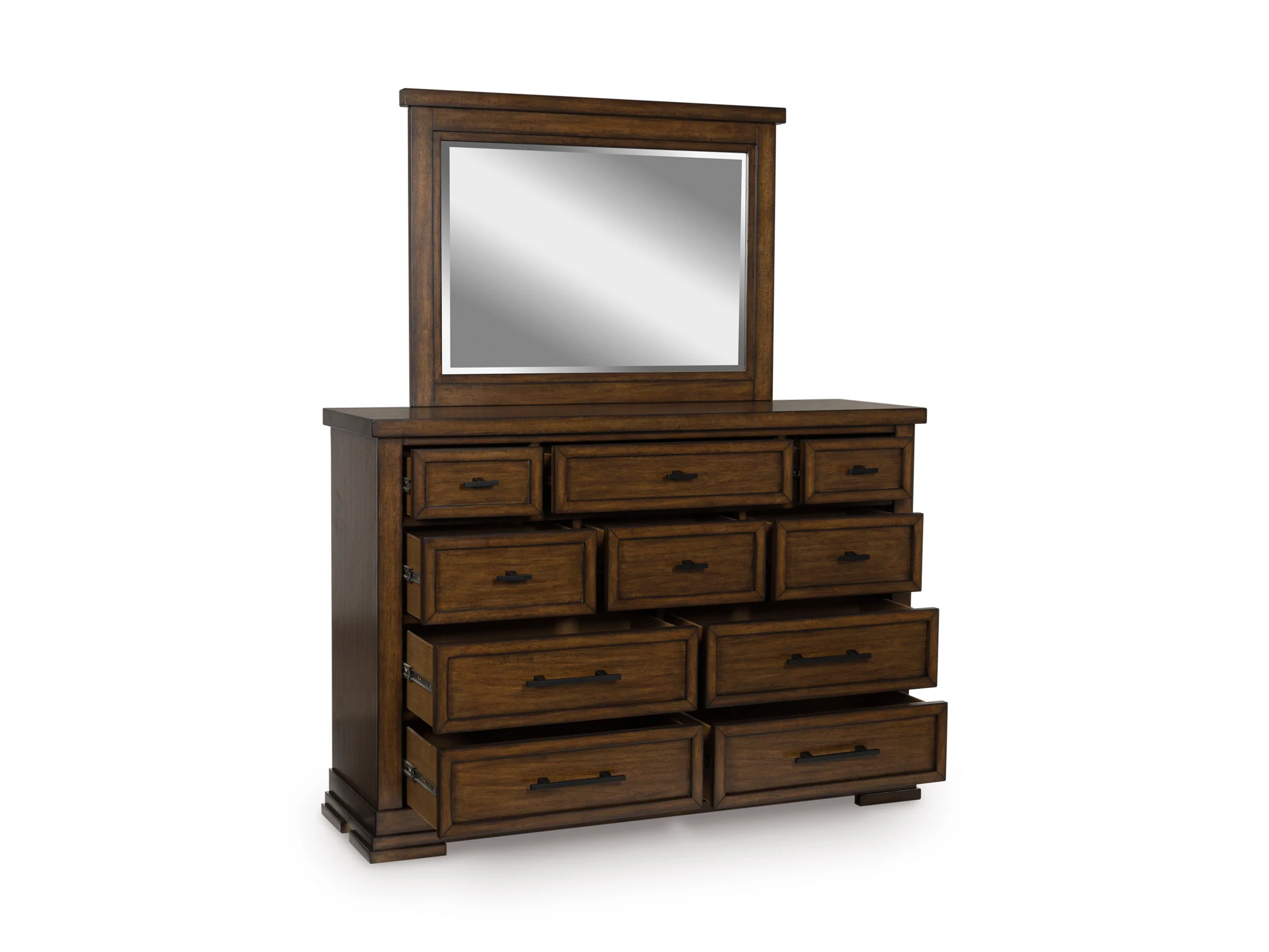 Taffenbrook Brown Dresser and Mirror - Image 3