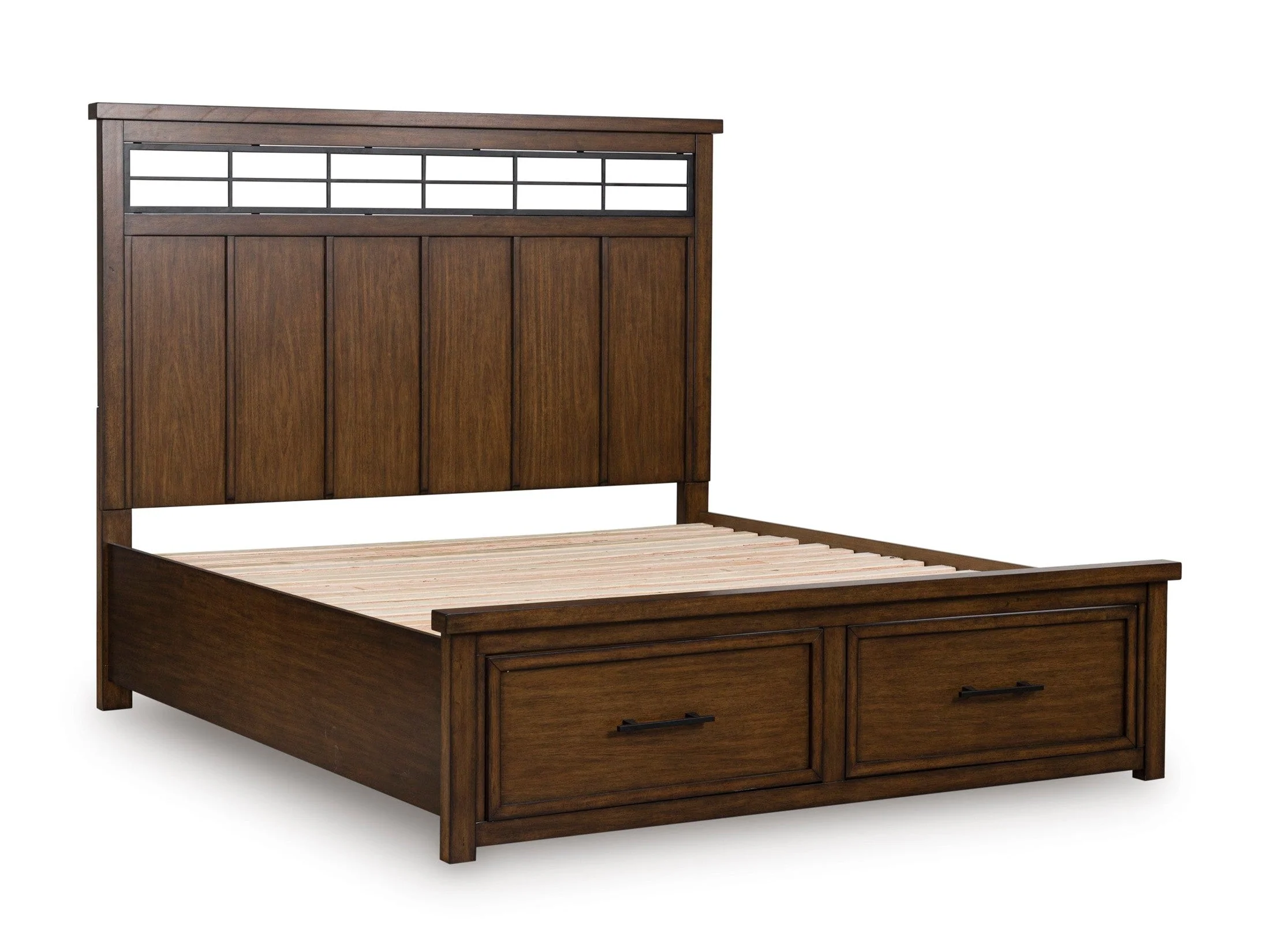 Taffenbrook Brown King Panel Storage Bed (Online Special Price)