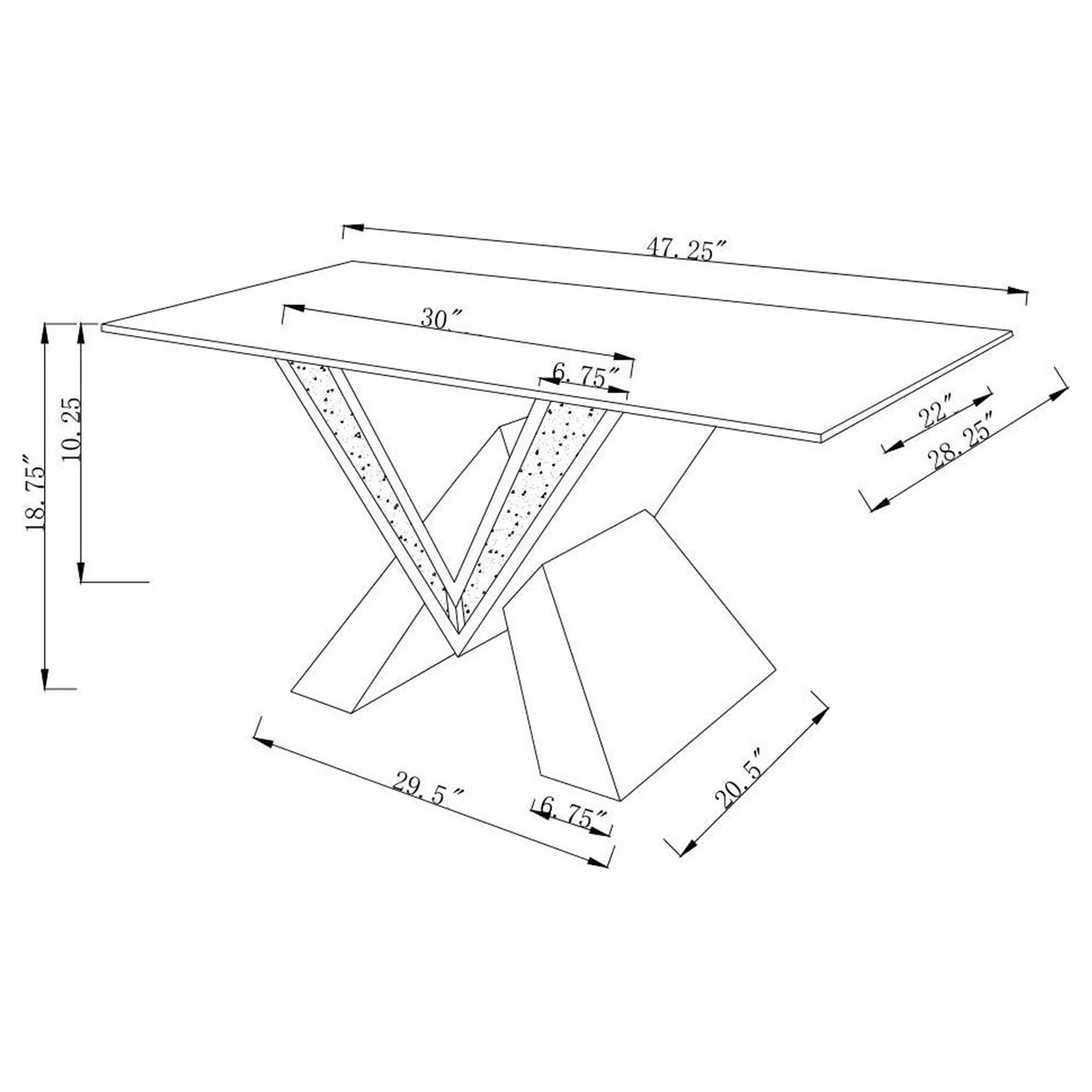 Taffeta Silver 3-piece Mirrored Coffee and End Table Set - Image 7