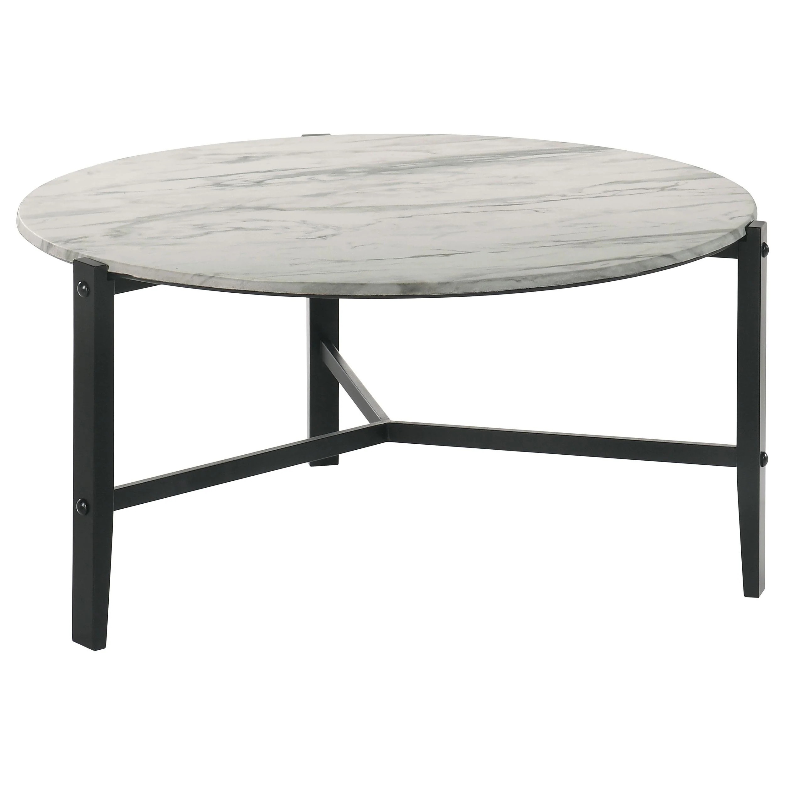 Tandi White 2-piece Faux Marble Coffee and End Table Set - Image 6
