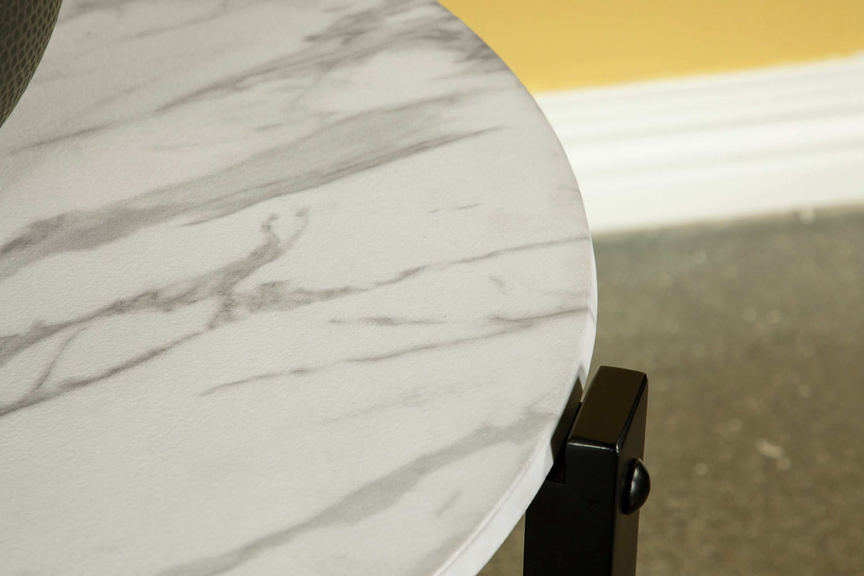 Tandi White Marble & Black Coffee Table - Image 3