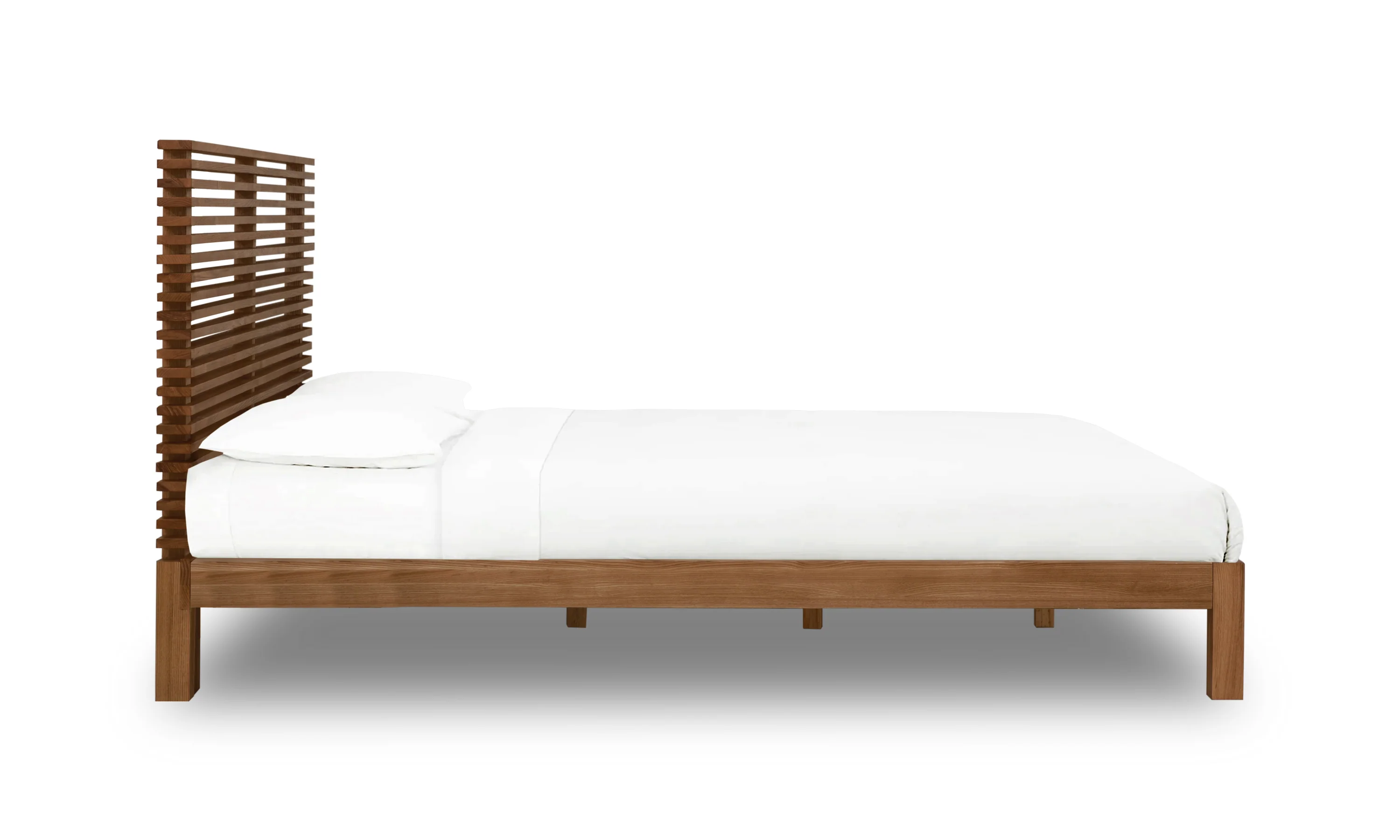 Tanner Solid Ash Queen Platform Bed in Roux - Image 4