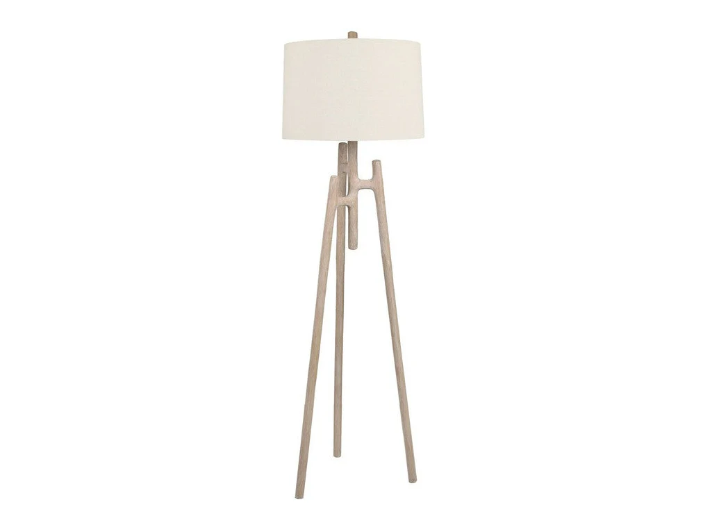 Tatum Brown/White Floor Lamp