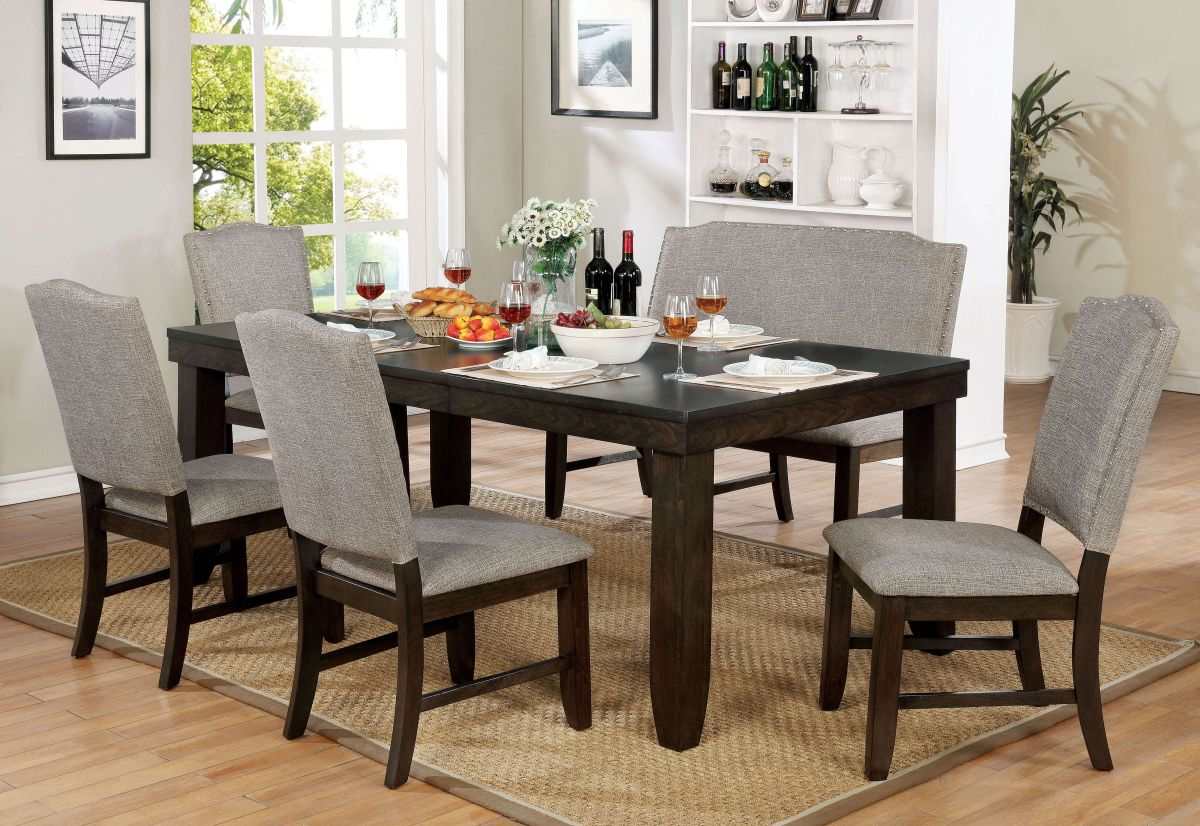 Teagan Dark Walnut/Gray Dining Table - Image 2