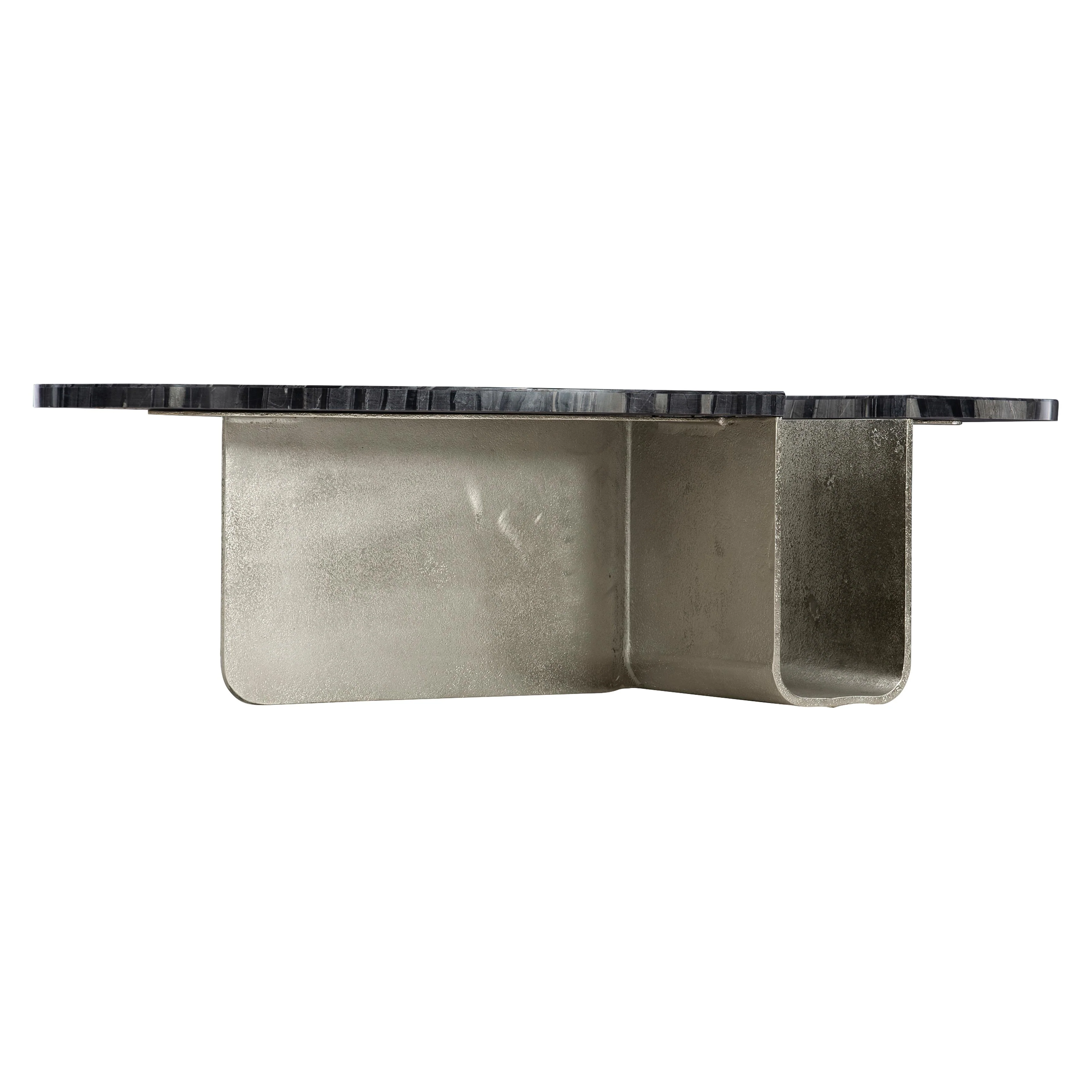 Tegan Black Forest/Shiny Nickel Cocktail Table - Image 4