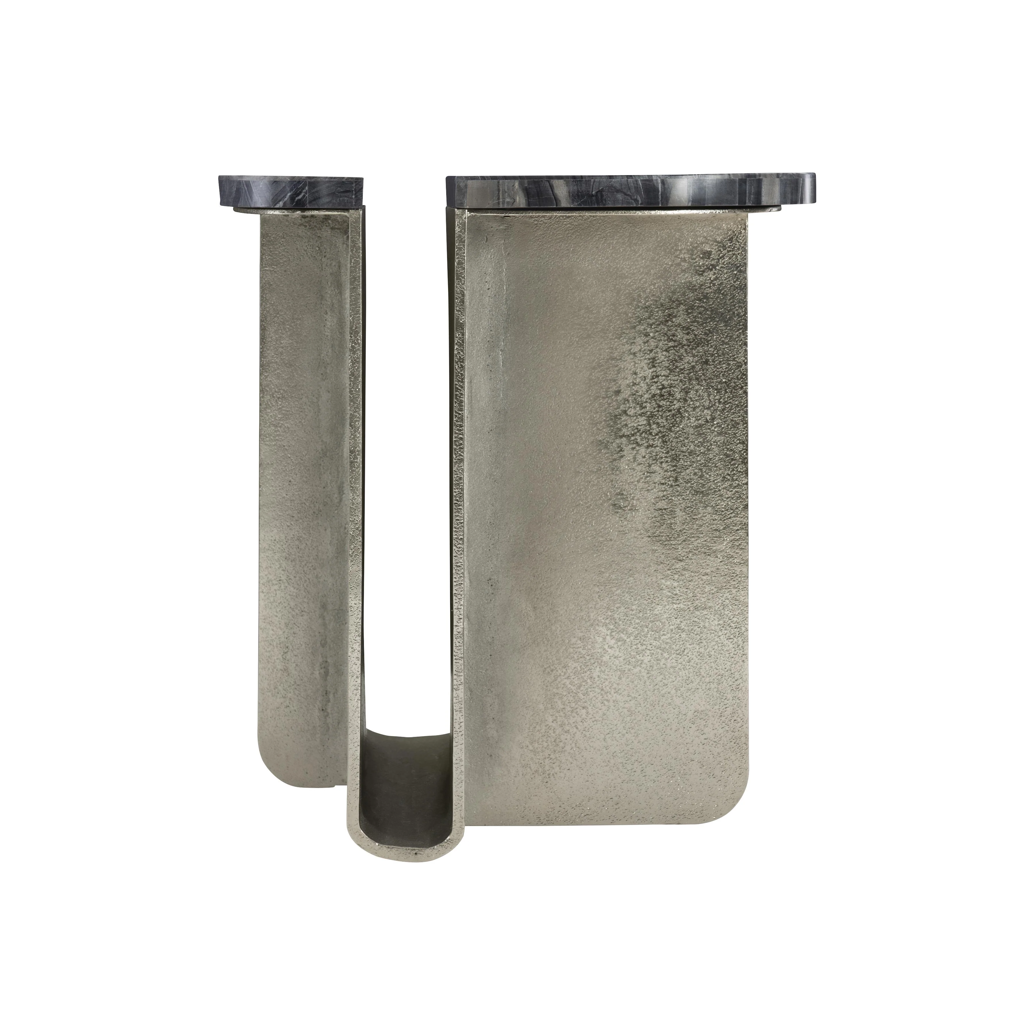 Tegan Black Forest/Shiny Nickel Side Table - Image 3