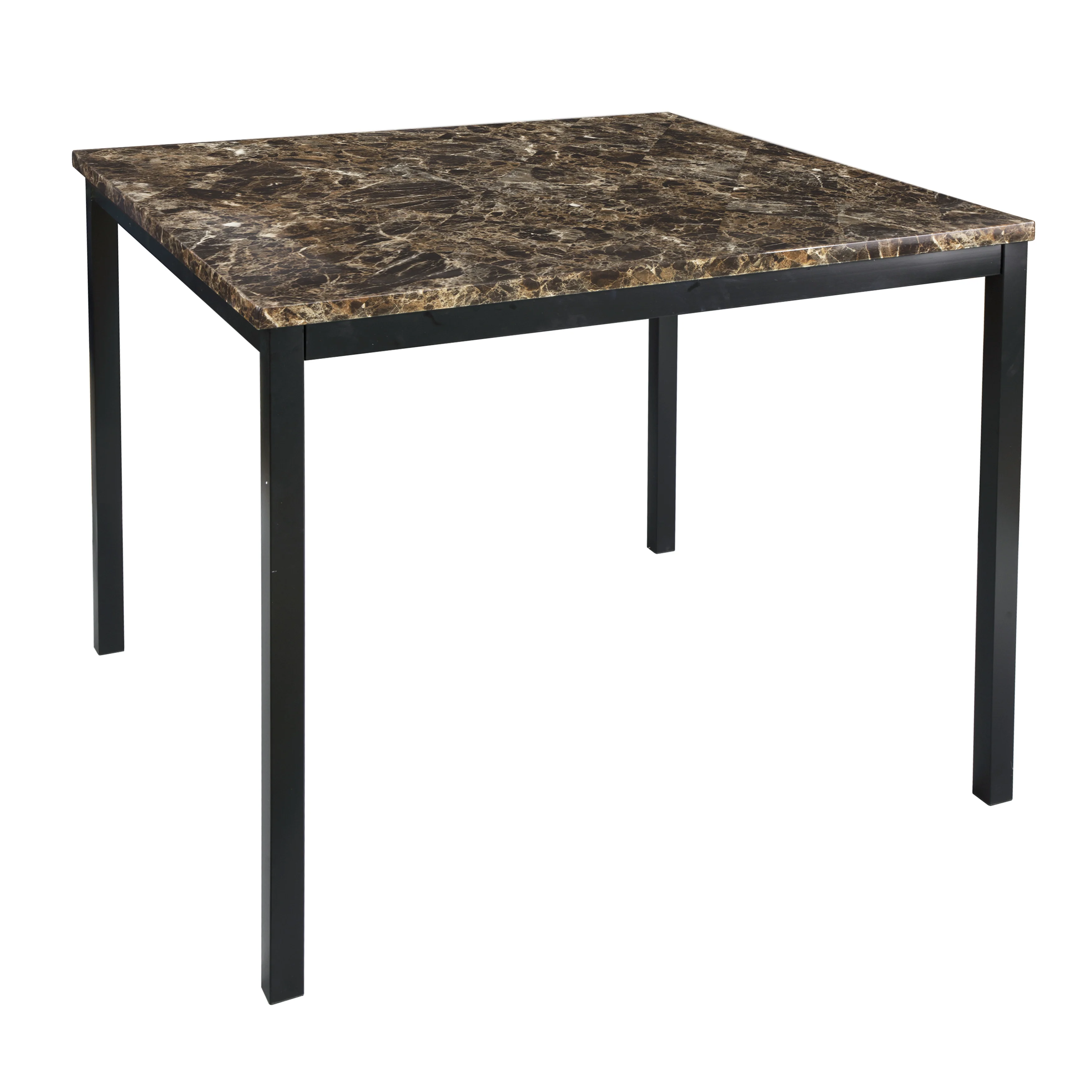Tempe Richly Hued Brown Faux Marble Top Counter Height Table - Image 5
