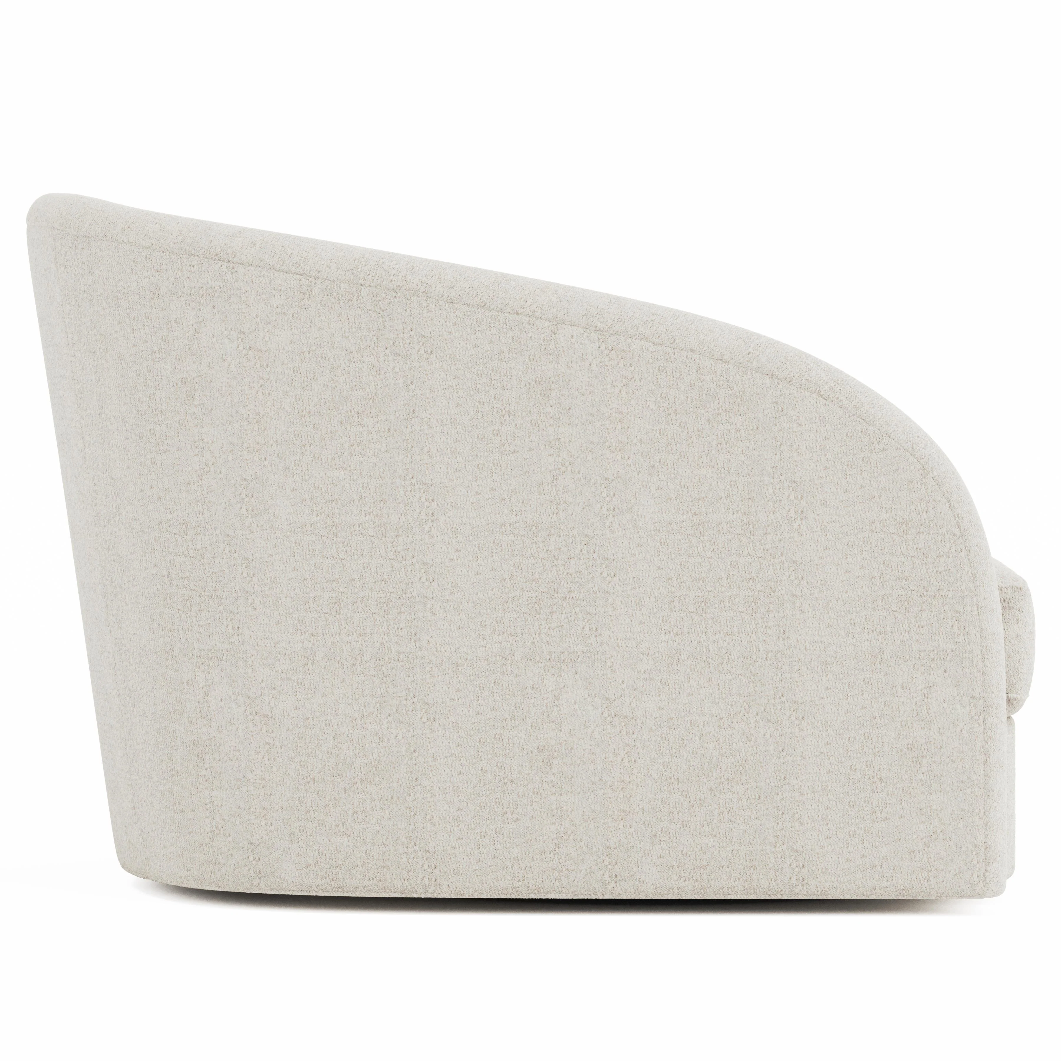 Terra White/Cream Fabric Swivel Chair - Image 7