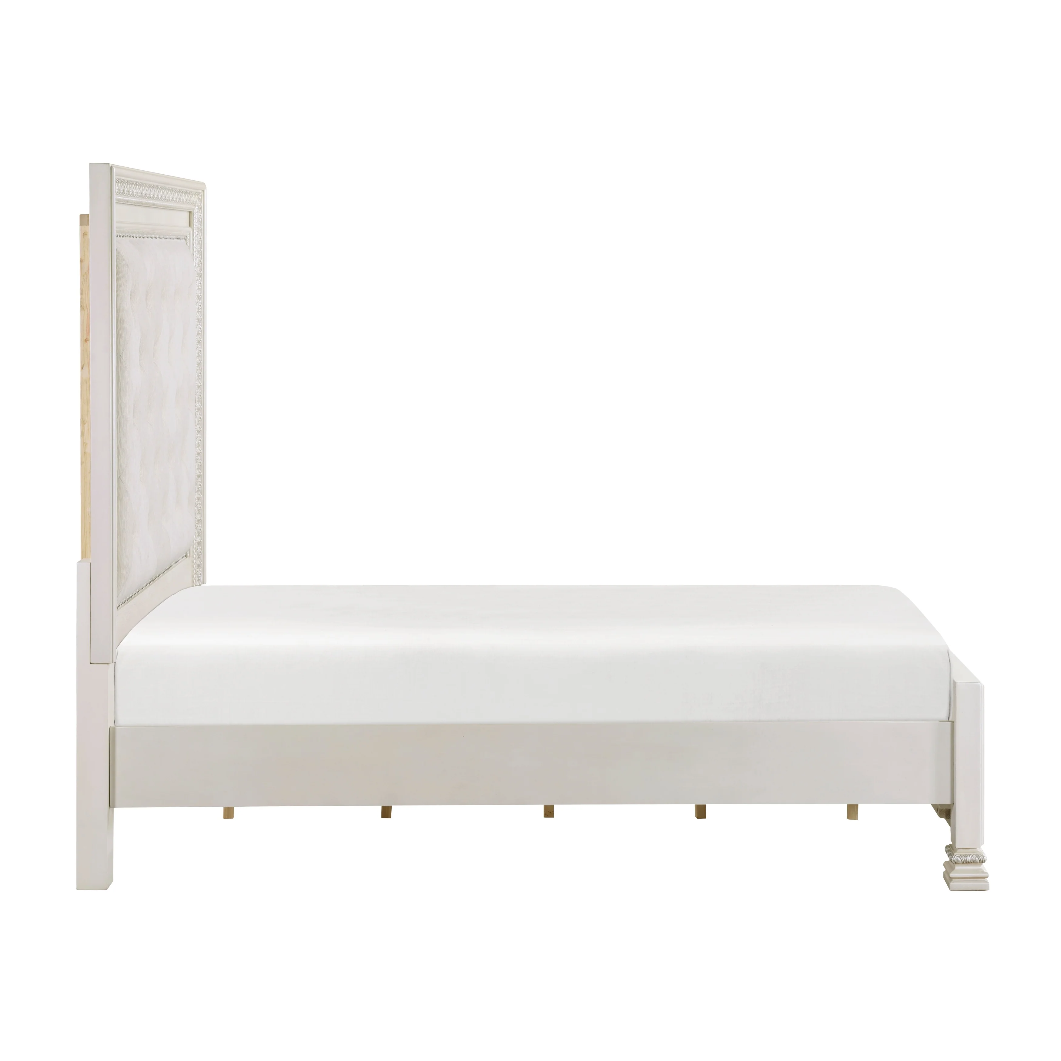 Theodora Pearl white 4-Piece Queen Bedroom Set - Image 6