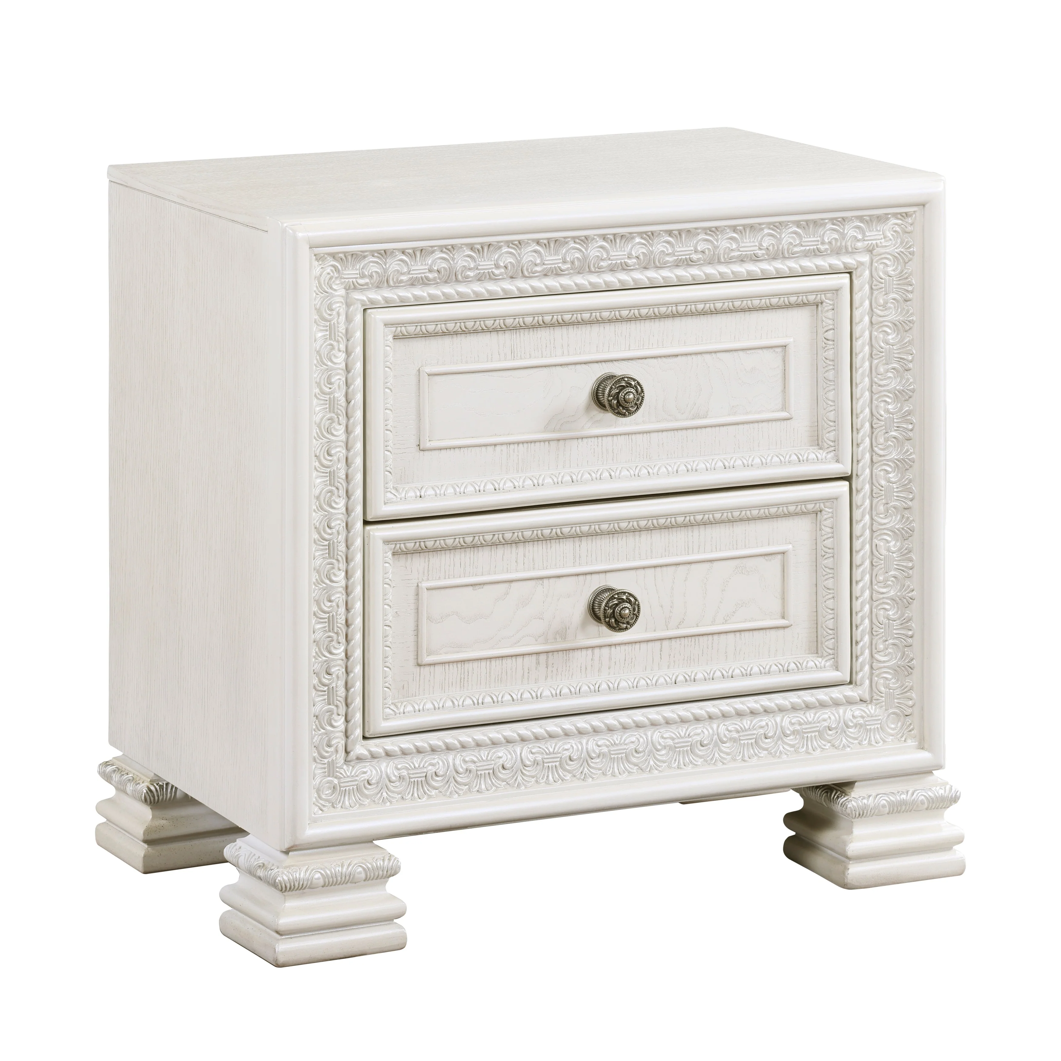 Theodora Pearl white 5-Piece Queen Bedroom Set - Image 7