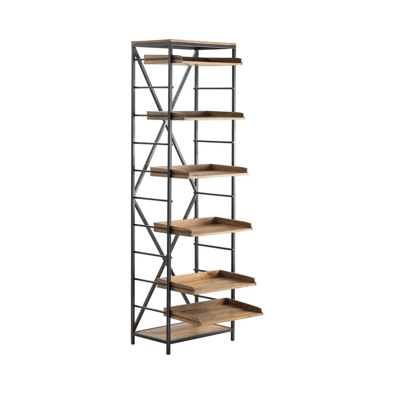 Thomas Road Brown/Black Bookshelf - Image 4
