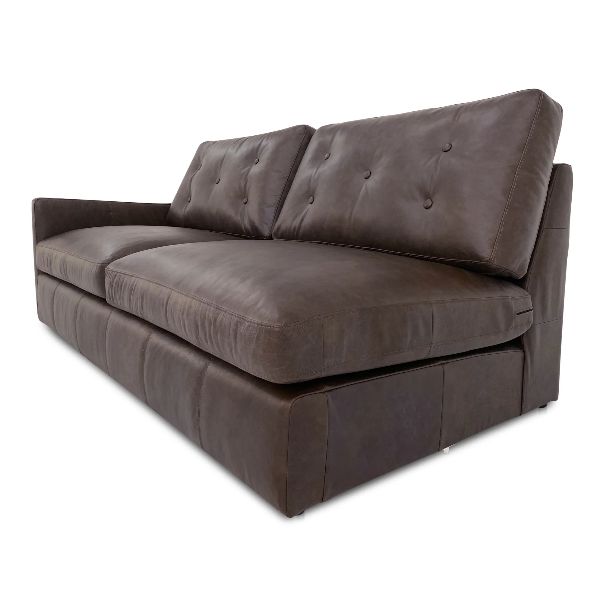 Thurlow Espresso Brown Leather Left Arm Facing Sofa - Image 2