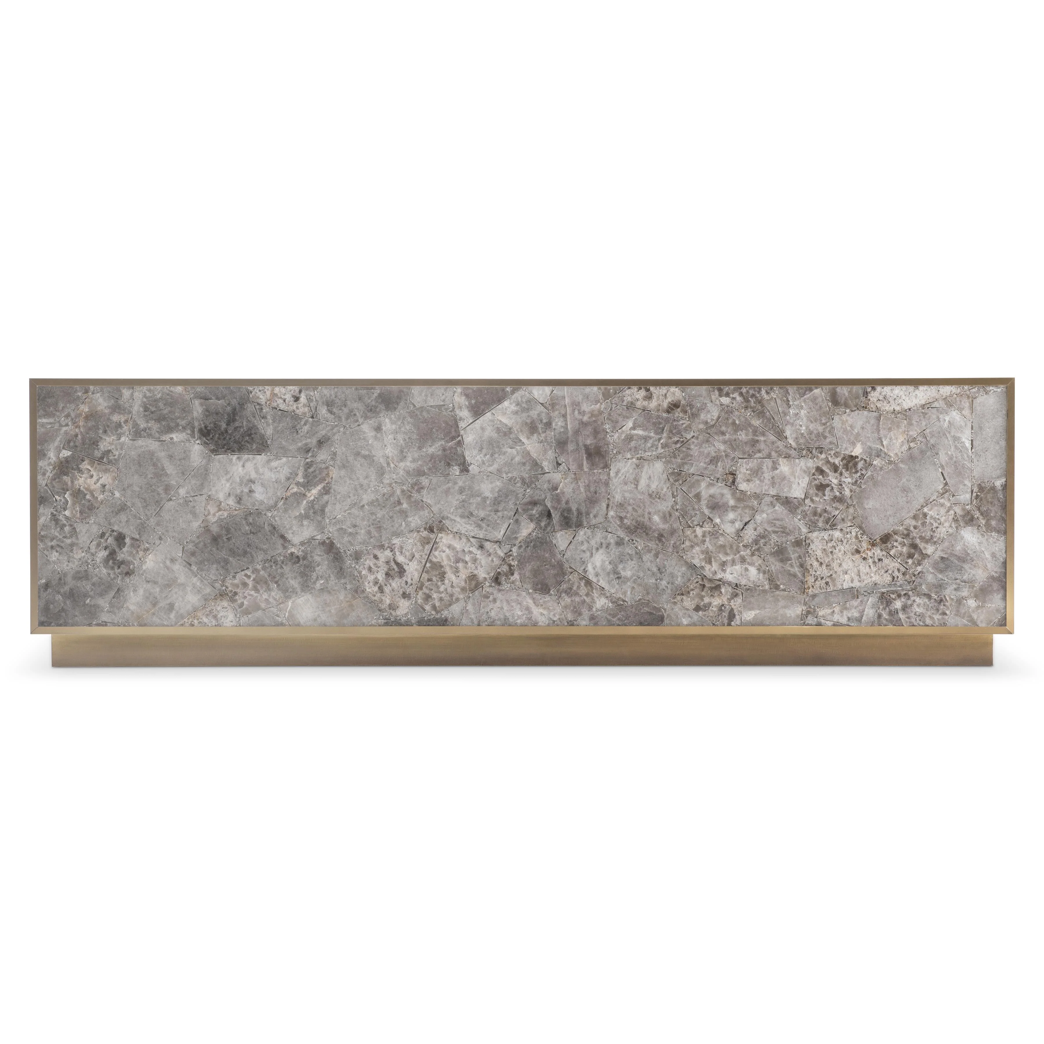Tildon Smoky Quartz/Aged Brass Cocktail Table - Image 3