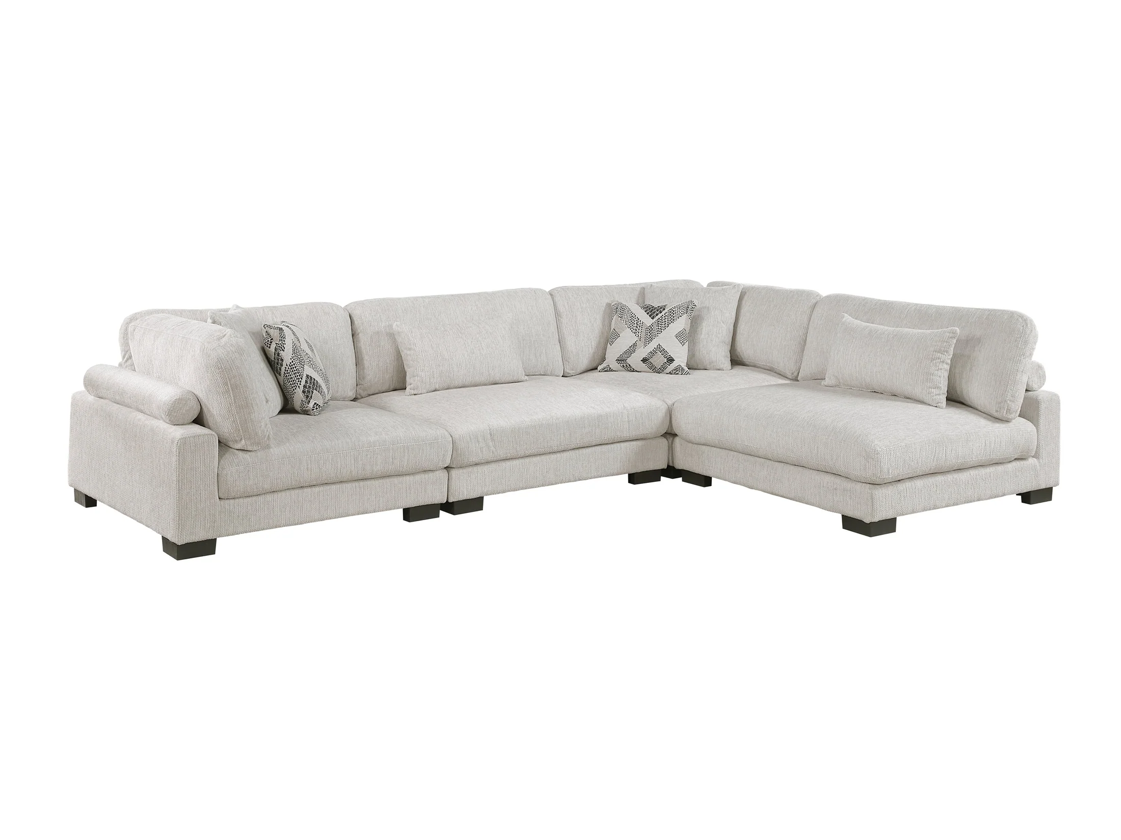 Tinley Beige 4-Piece Modular Sectional