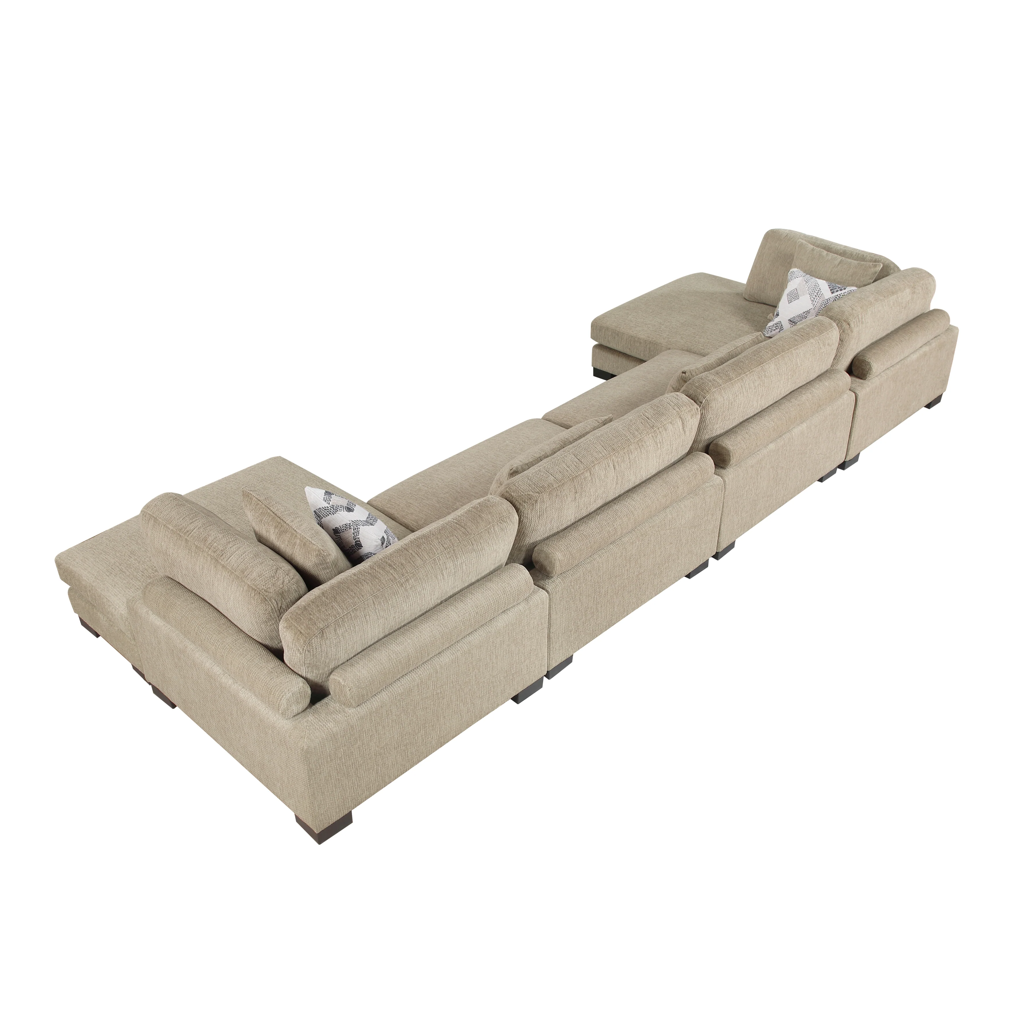 Tinley Brown 4-Piece Modular Sectional with Chaise - Image 4