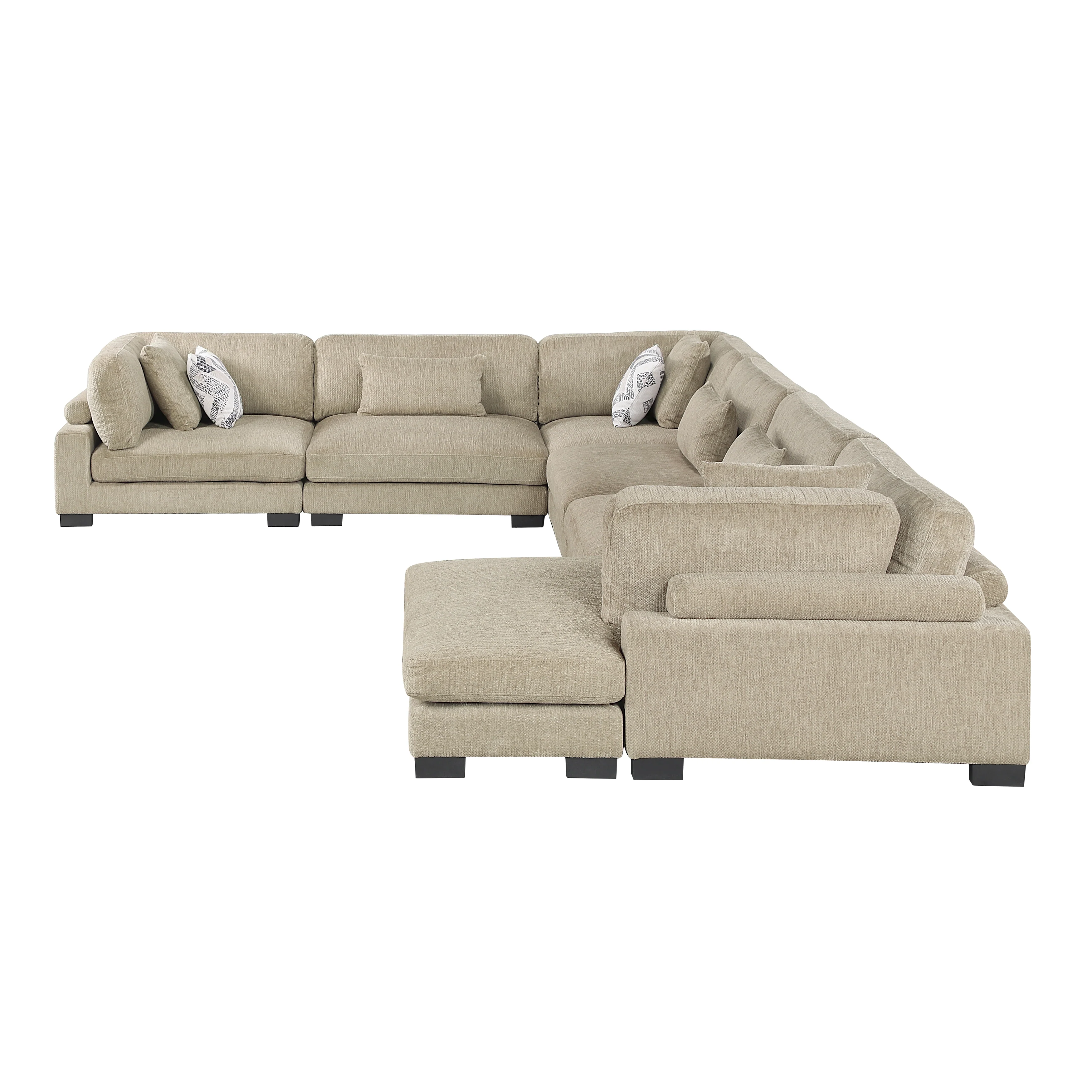 Tinley Brown 6-Piece Modular Sectional with Chaise - Image 3