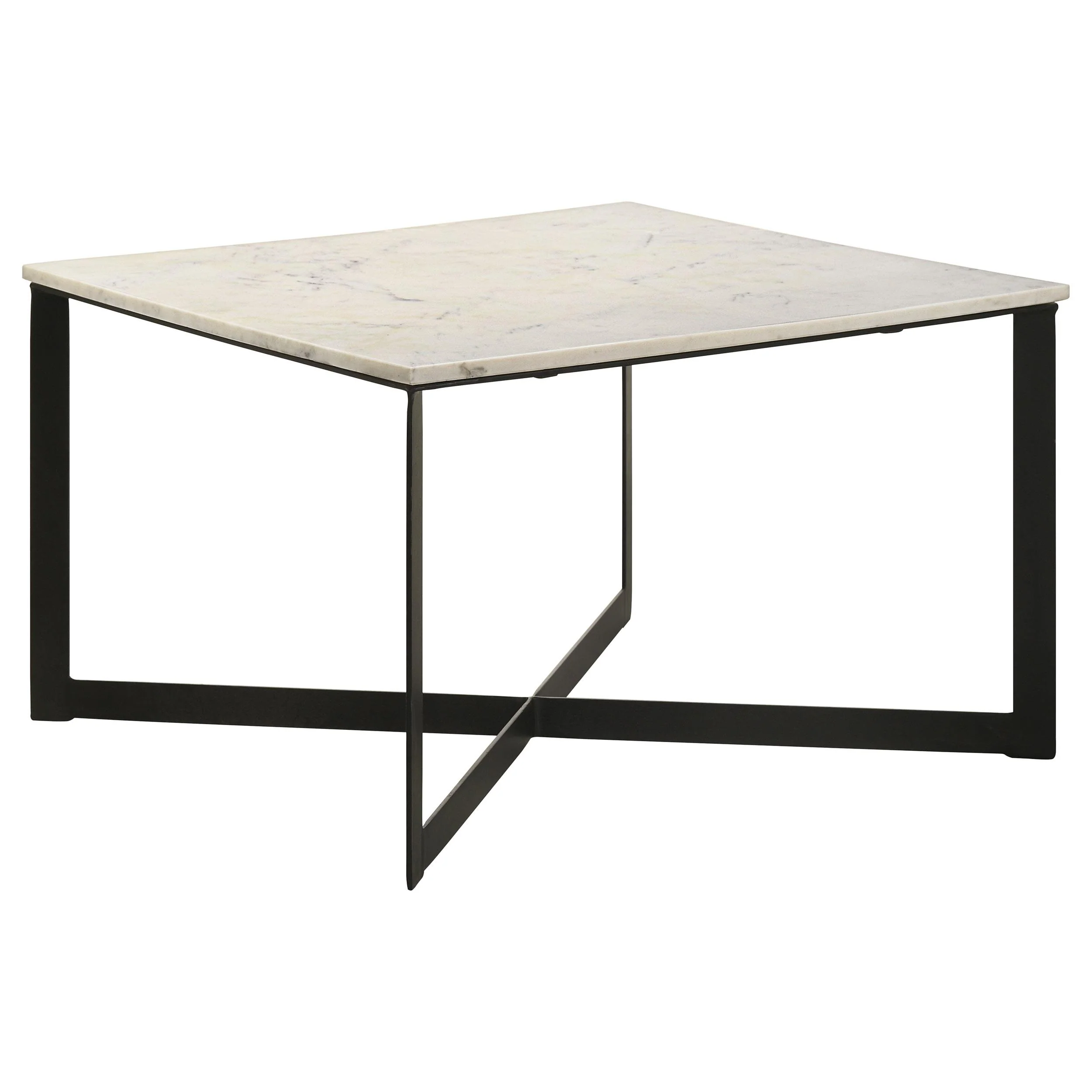 Tobin White 2-piece Marble Top Coffee and End Table Set - Image 5