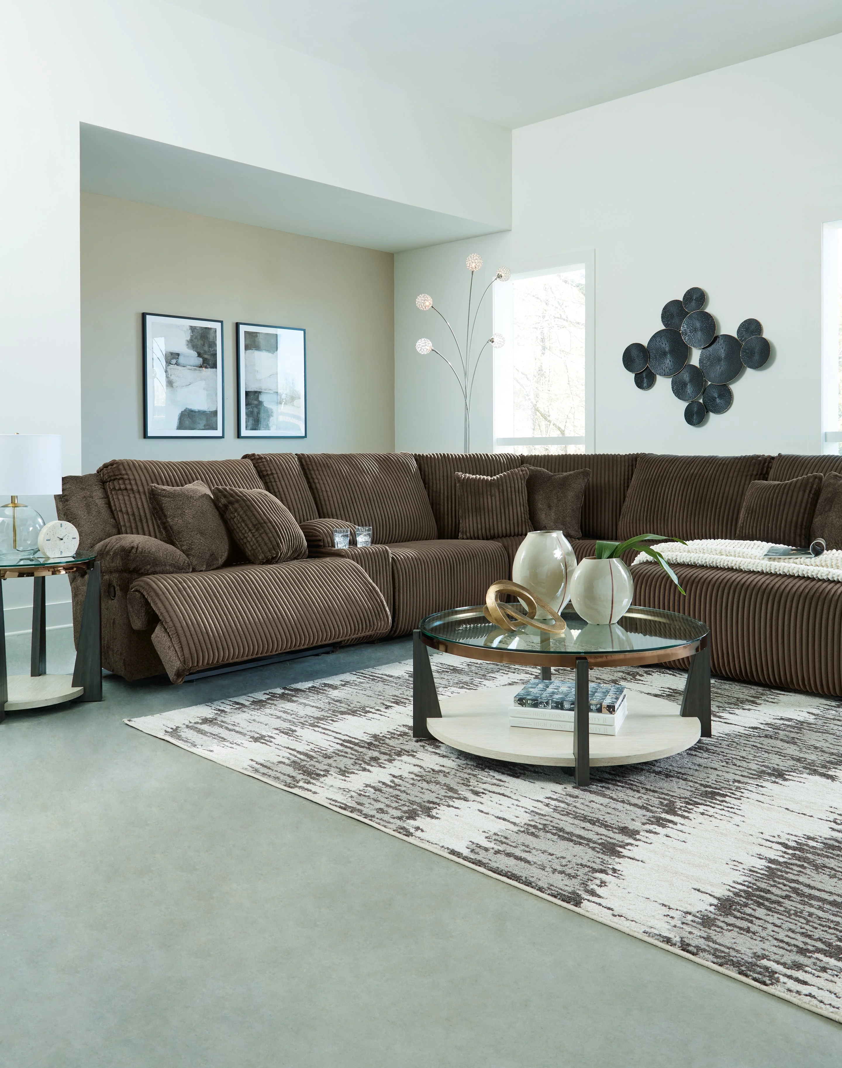 Top Tier Chocolate 3-Piece Sofa Chaise Sectional (Online Special Price) (Right Shape) - Image 17