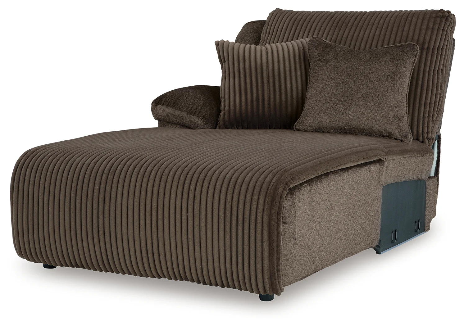 Top Tier Chocolate 4-Piece Reclining Sectional with Chaise - Image 3