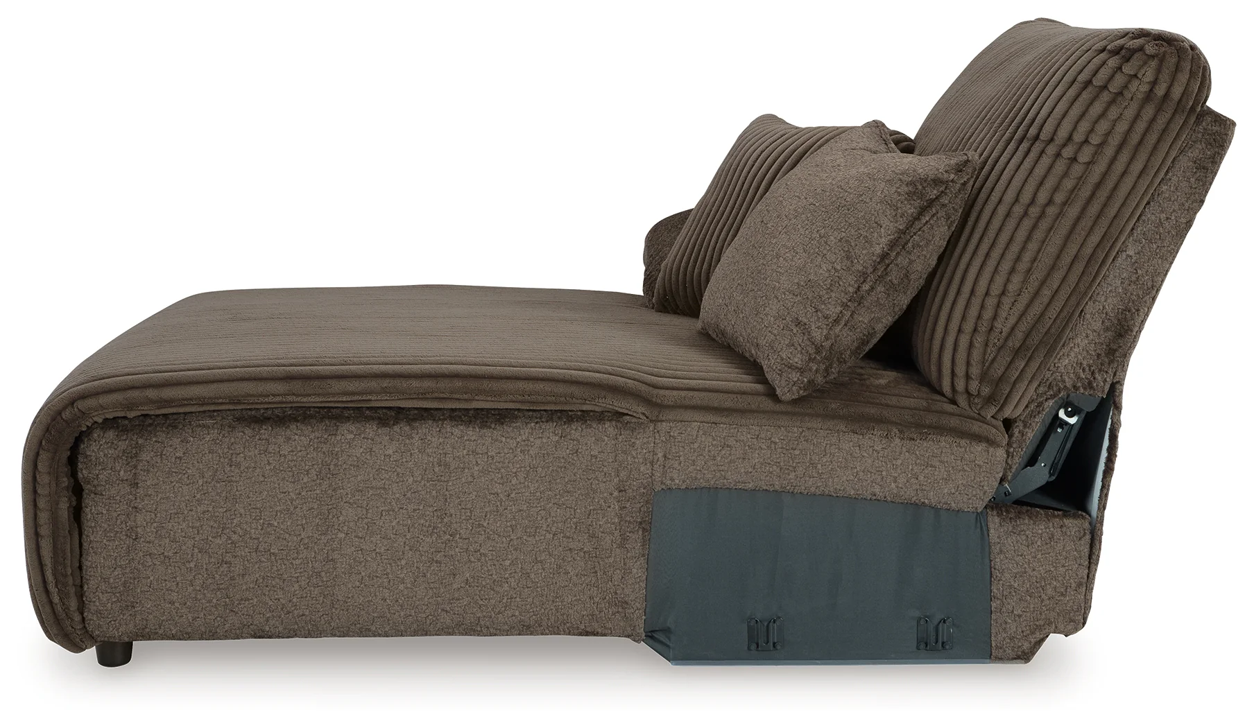 Top Tier Chocolate 4-Piece Reclining Sectional with Chaise - Image 5