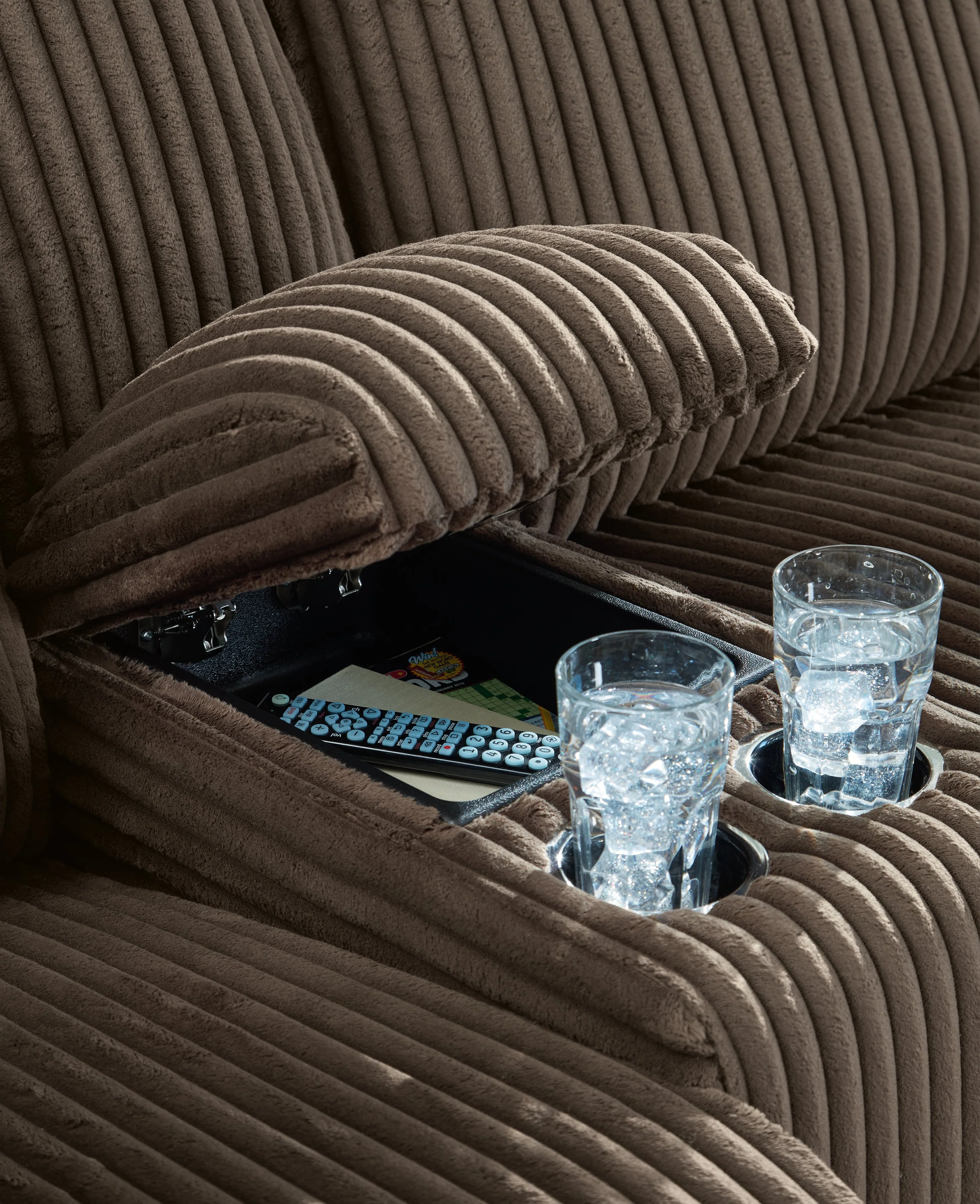 Top Tier Chocolate 4-Piece Reclining Sectional with Chaise (Online Special Price) - Image 21