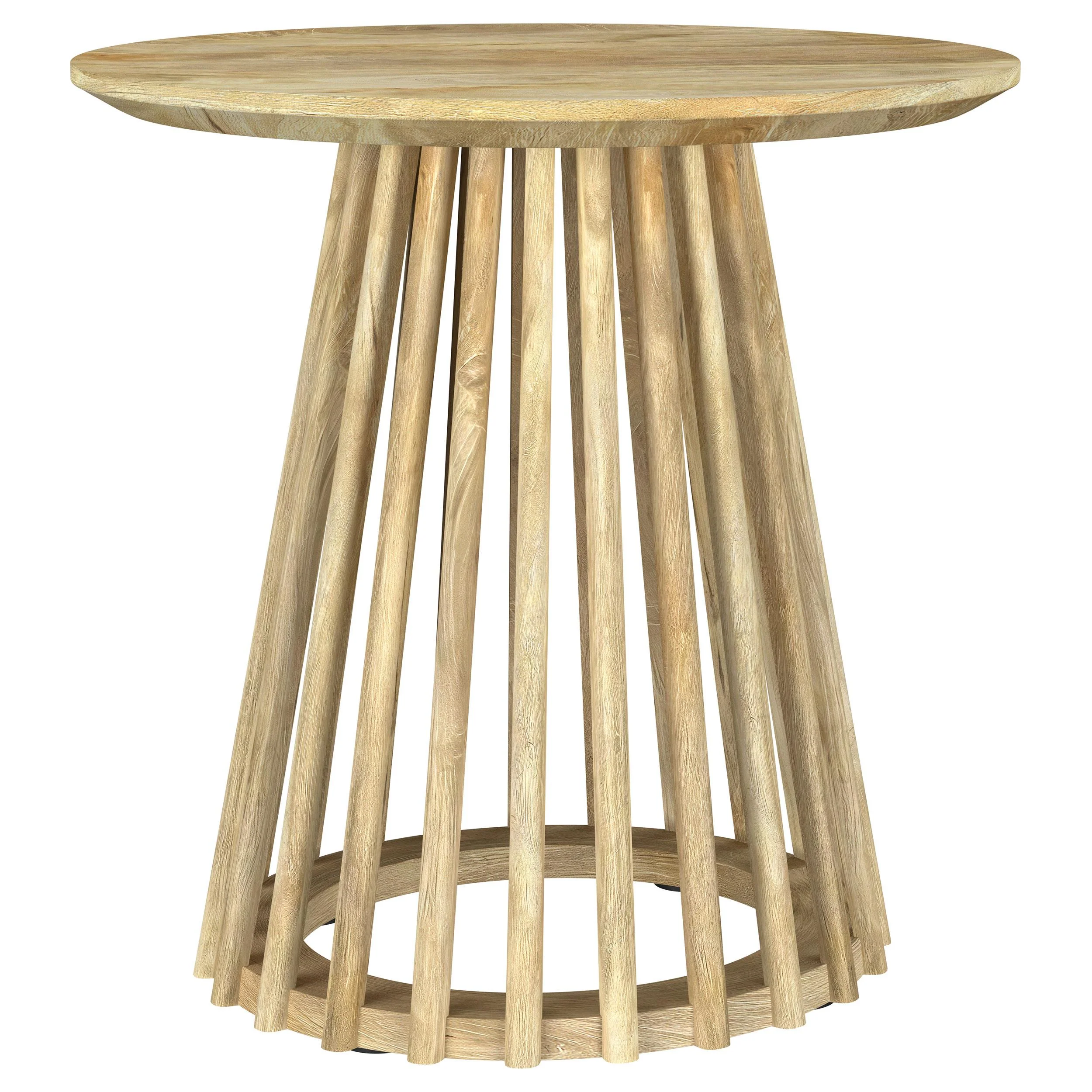 Touhy Natural Mango 2-piece Round Coffee and End Table Set - Image 3