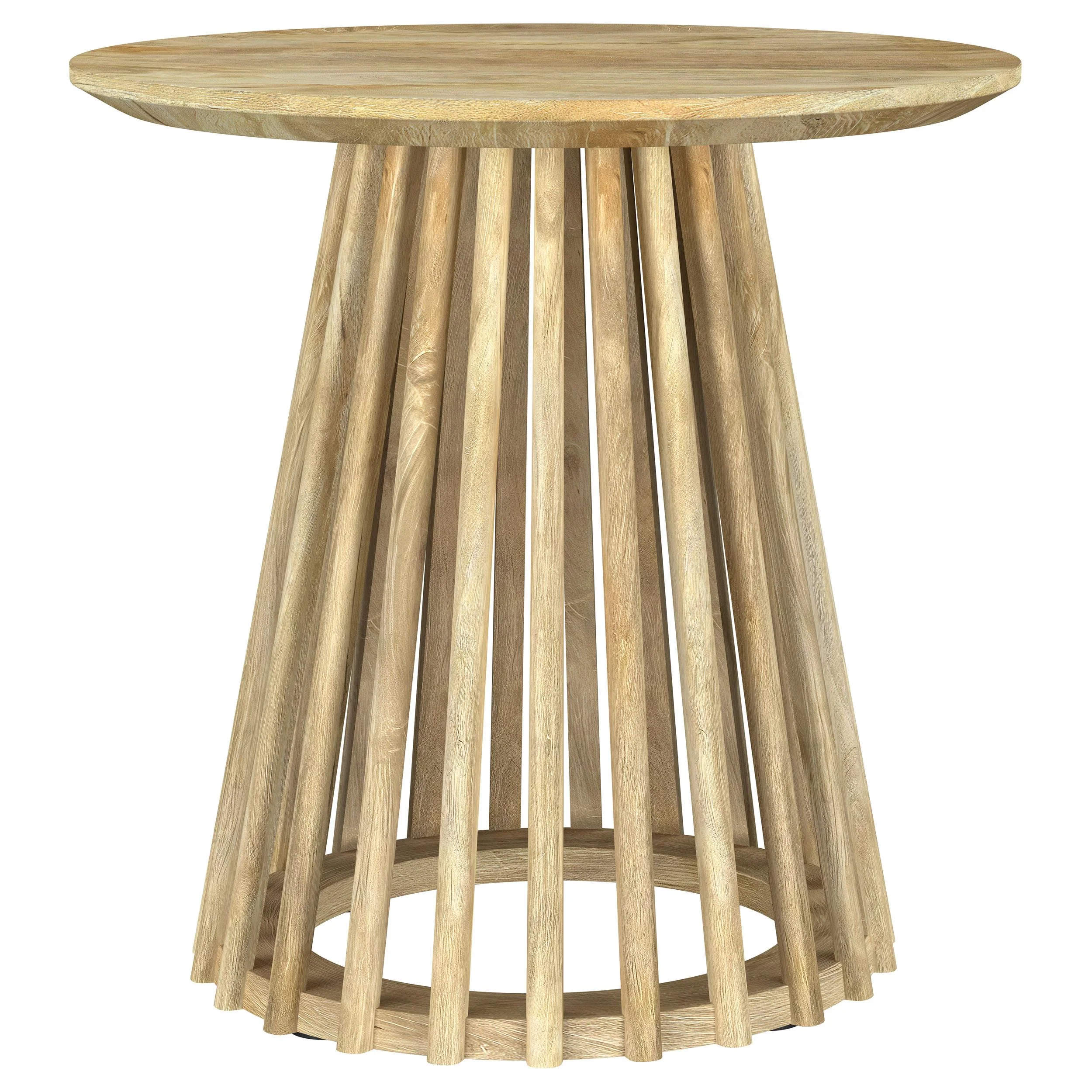 Touhy Natural Mango 2-piece Round Coffee and End Table Set - Image 4