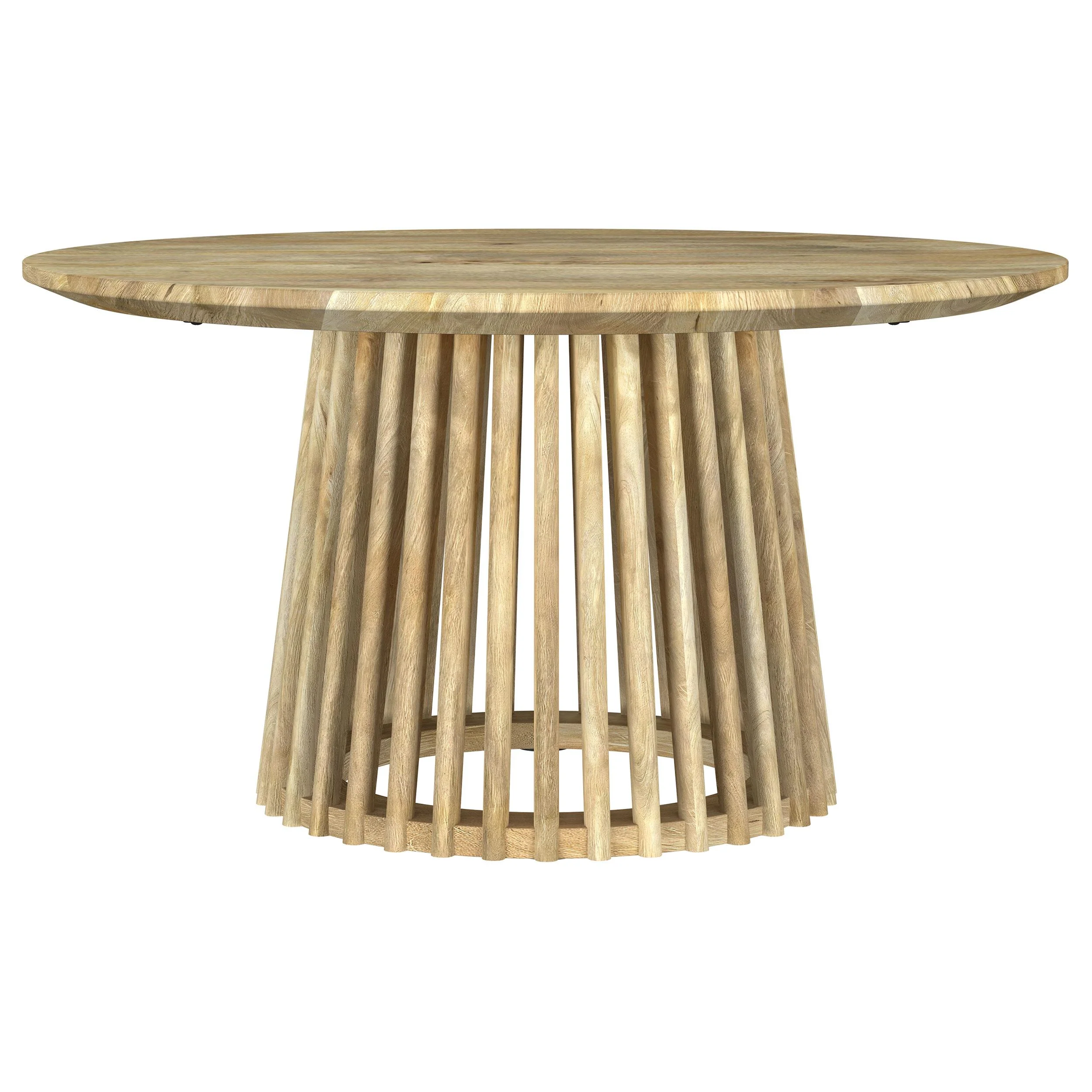 Touhy Natural Mango 3-piece Round Coffee and End Table Set - Image 7